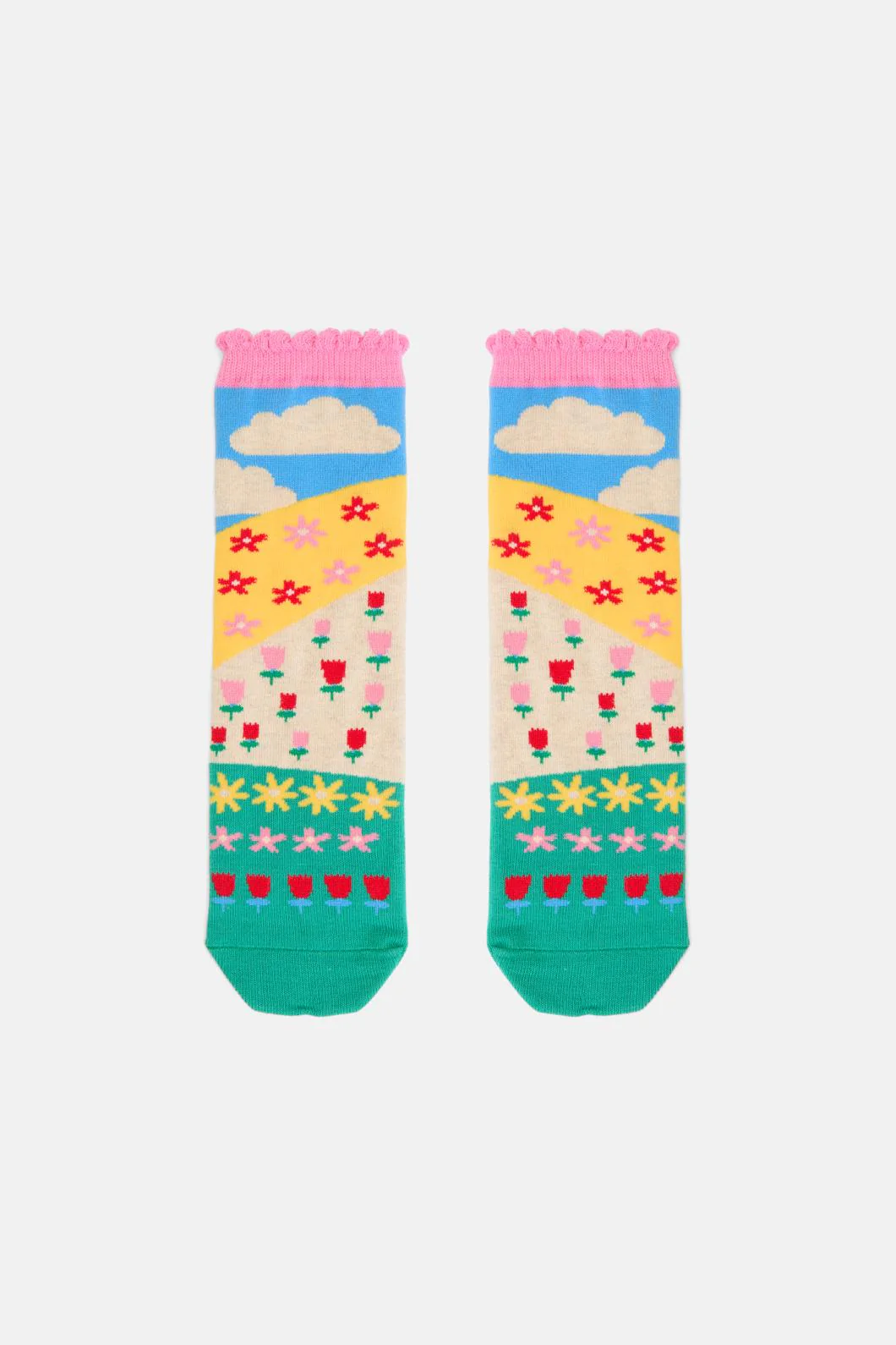Happy Floral Kids Sock