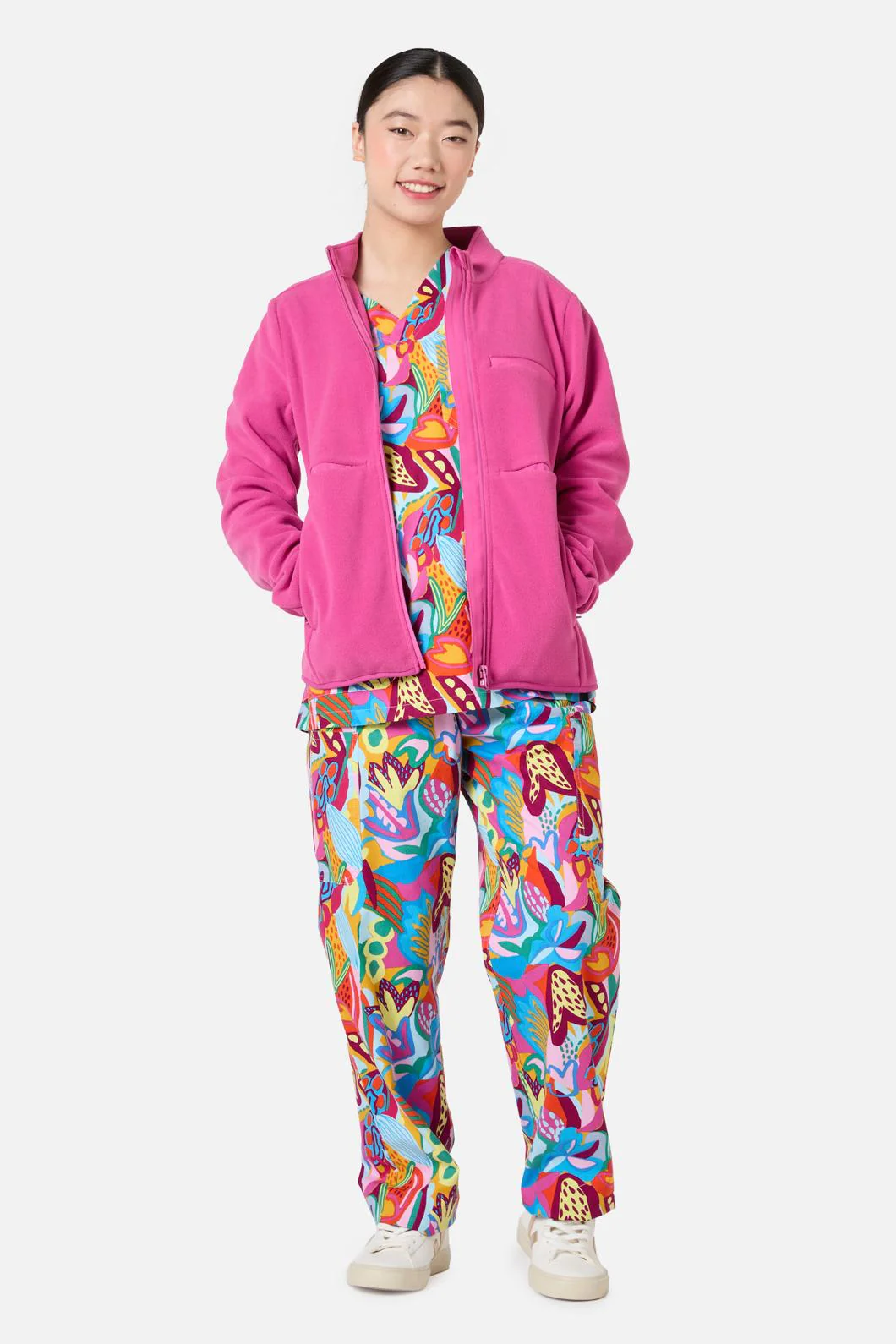 Scrubs Pink Micro Polar Fleece Jkt