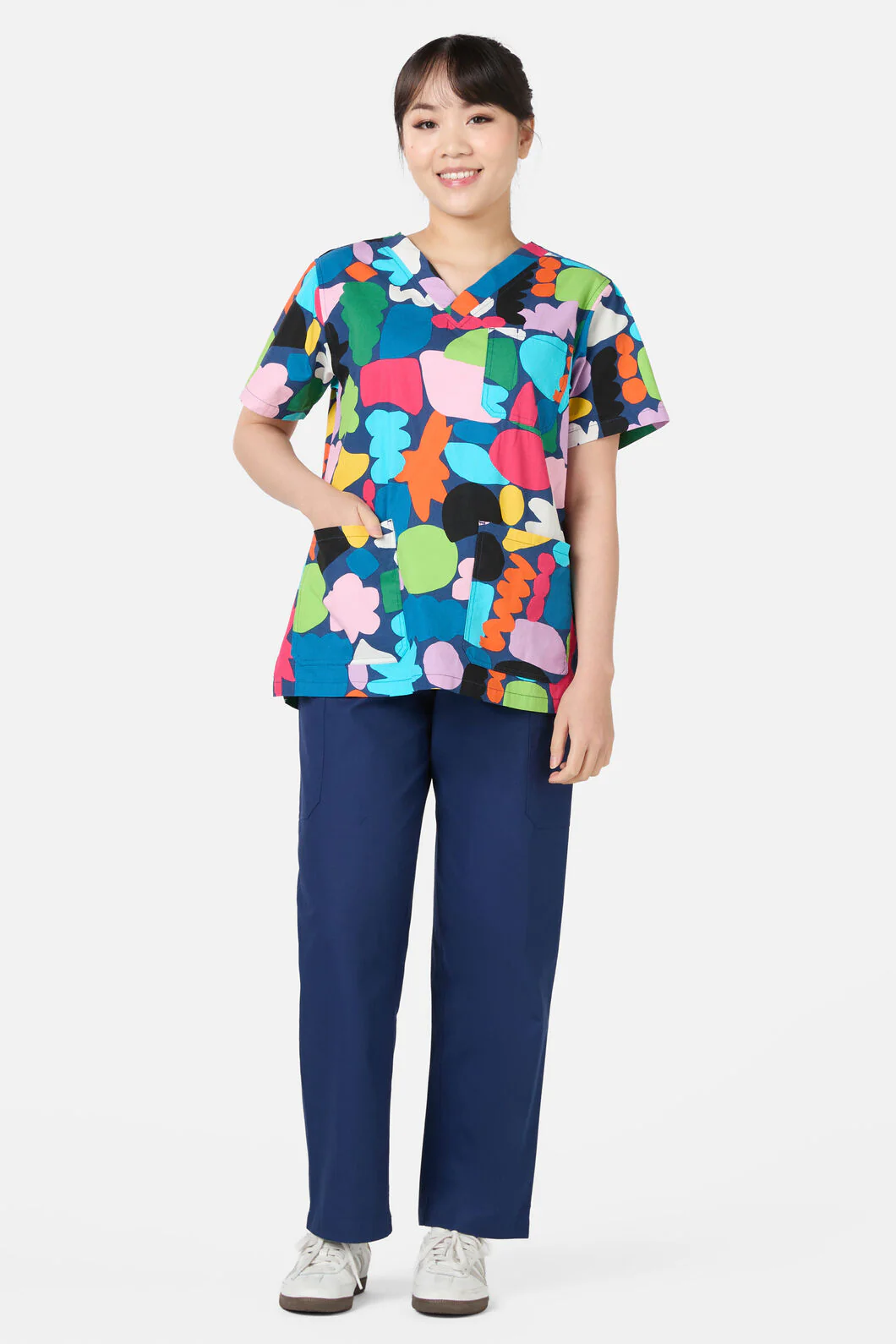 Puzzle Top & Pant Scrub Set