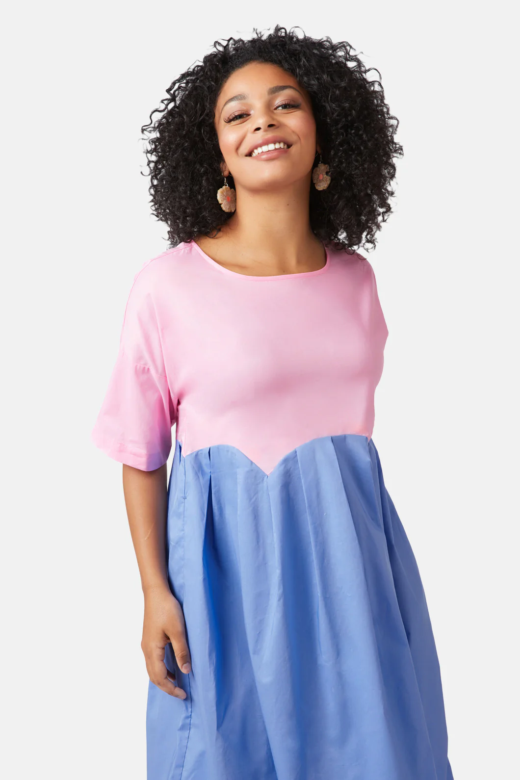 Spliced Scallop Dress