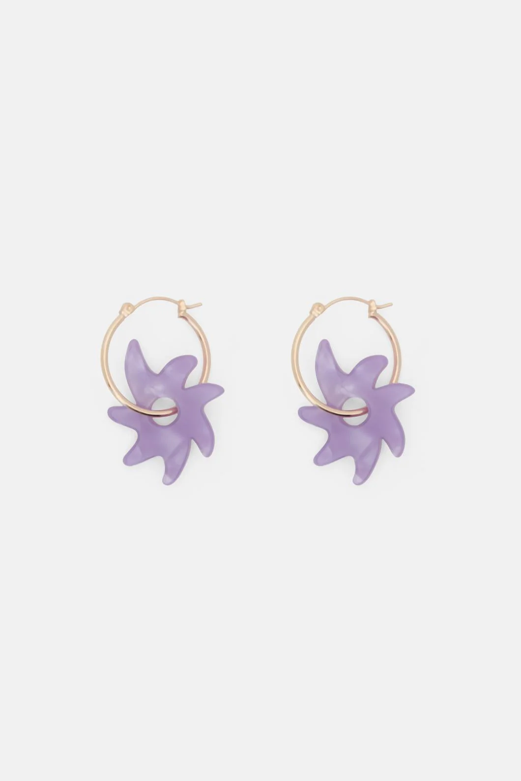 Purple Jade Earring