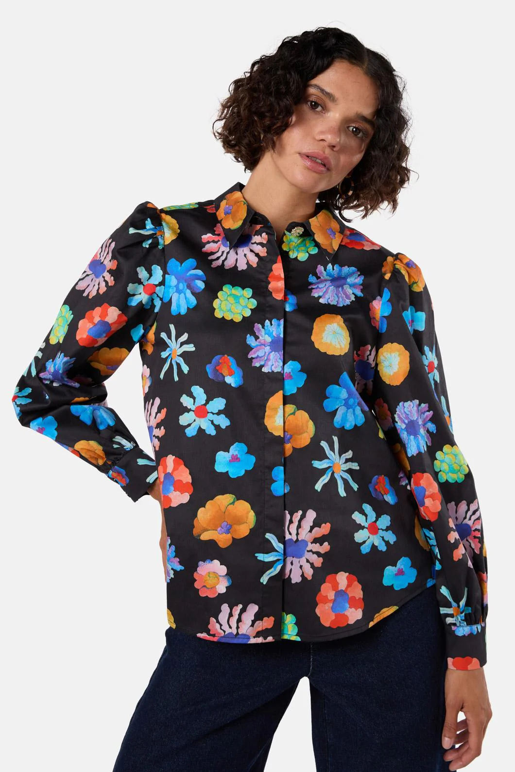 Big Bouquet Button Shirt
