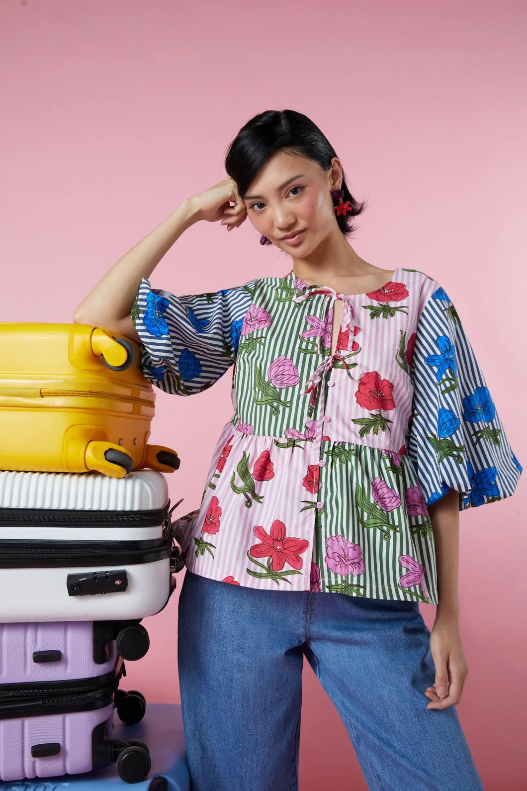 Woodblock Flora Top