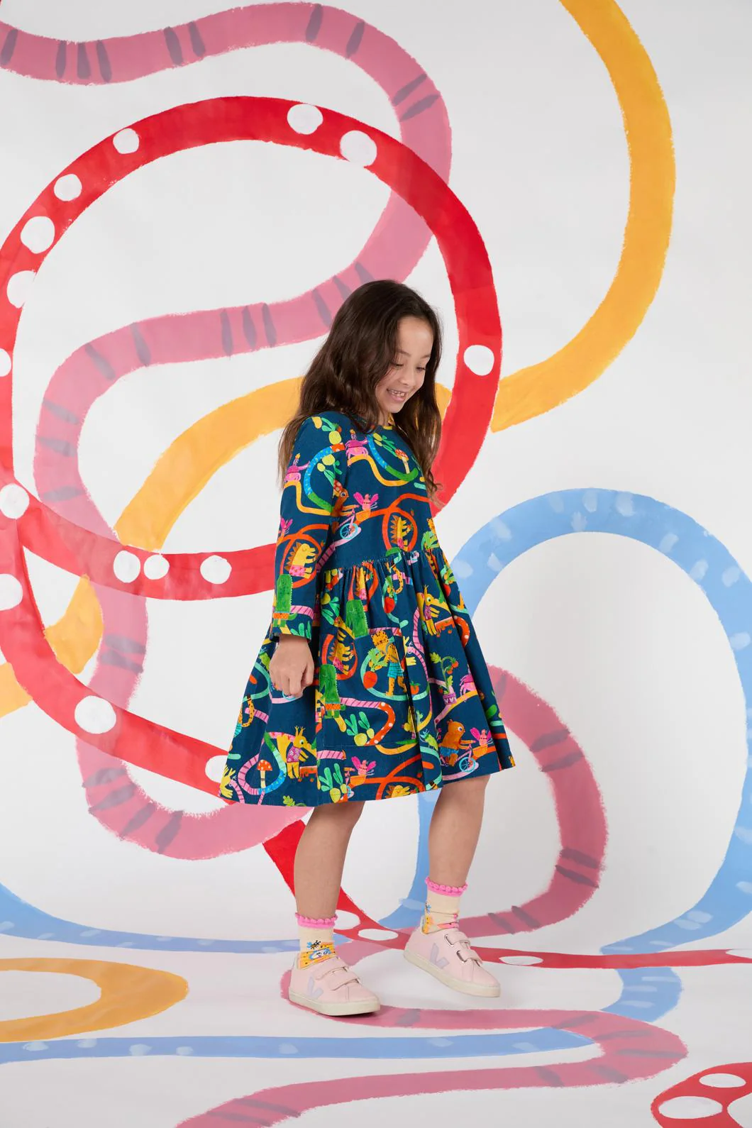Riding Swirl Kids Dress
