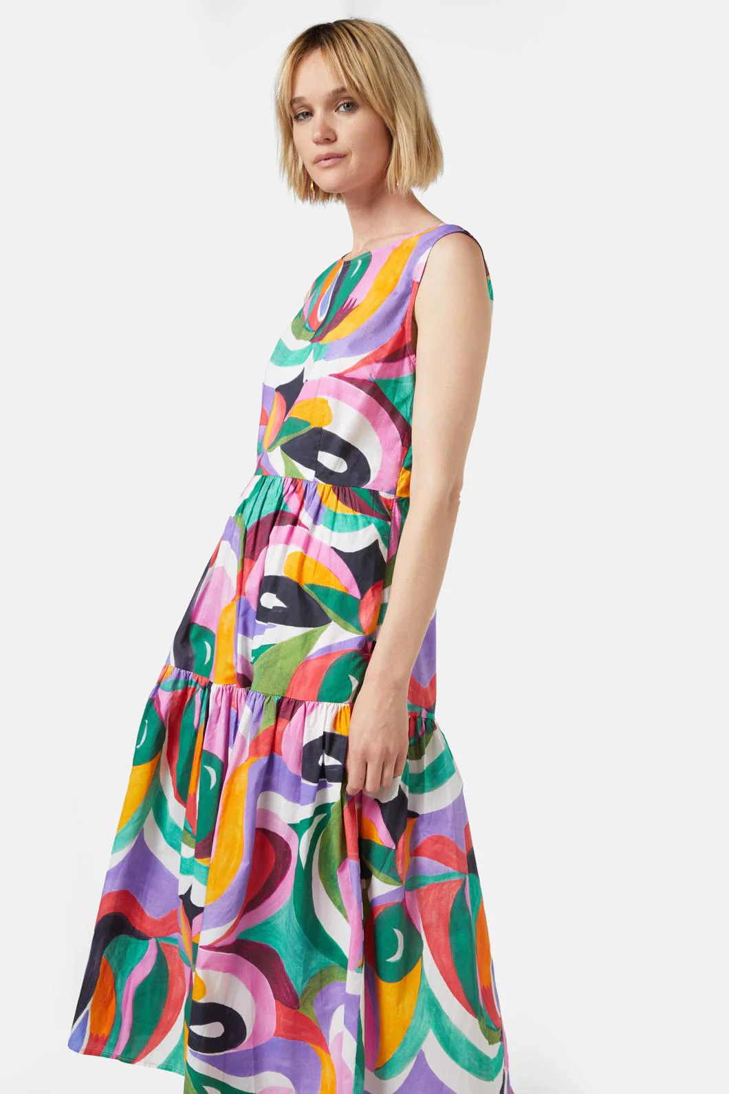 Kaleidoscopic Midi Dress