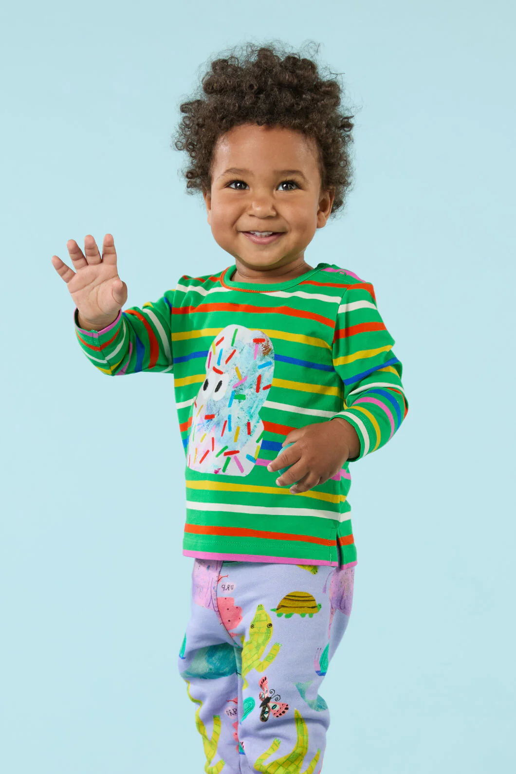 Monster Stripe Baby Tee