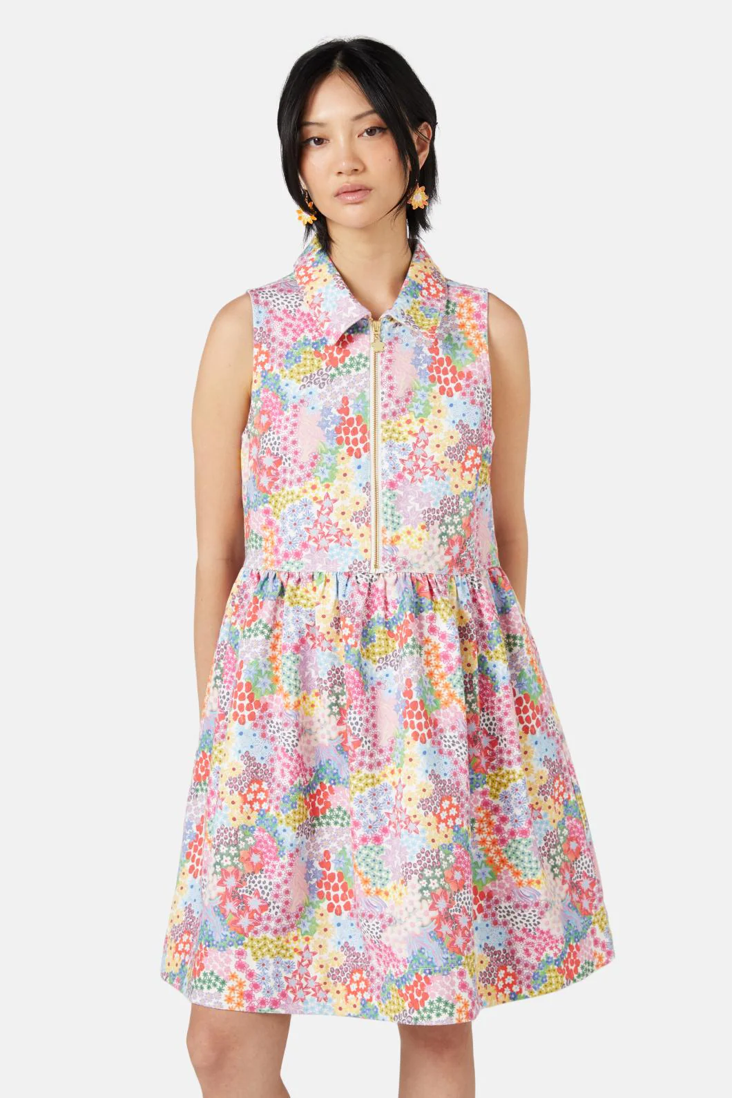 Wild Blossoms Denim Dress