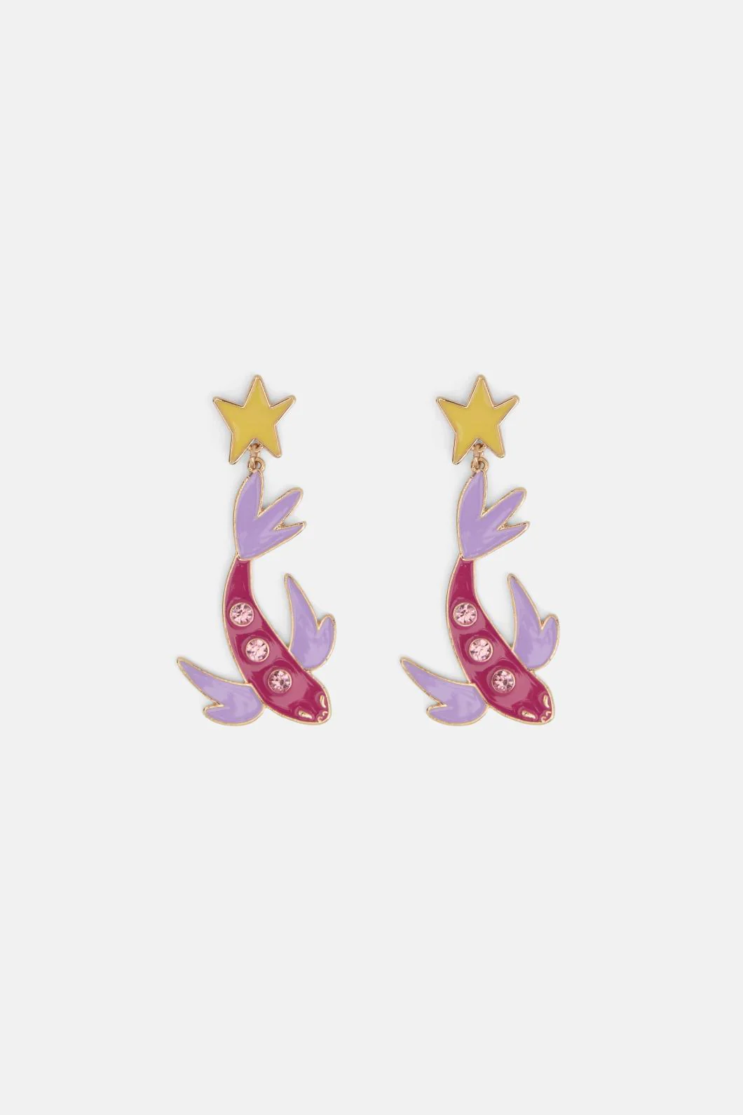 Sparkle Koy Fish Earring