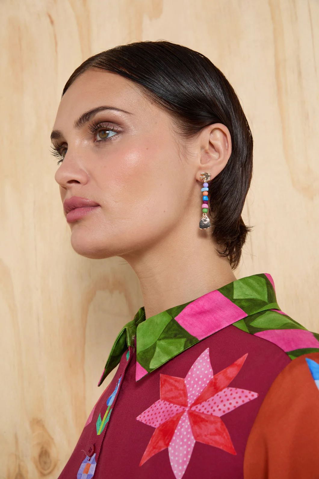 Lost And Found Beaded Stud