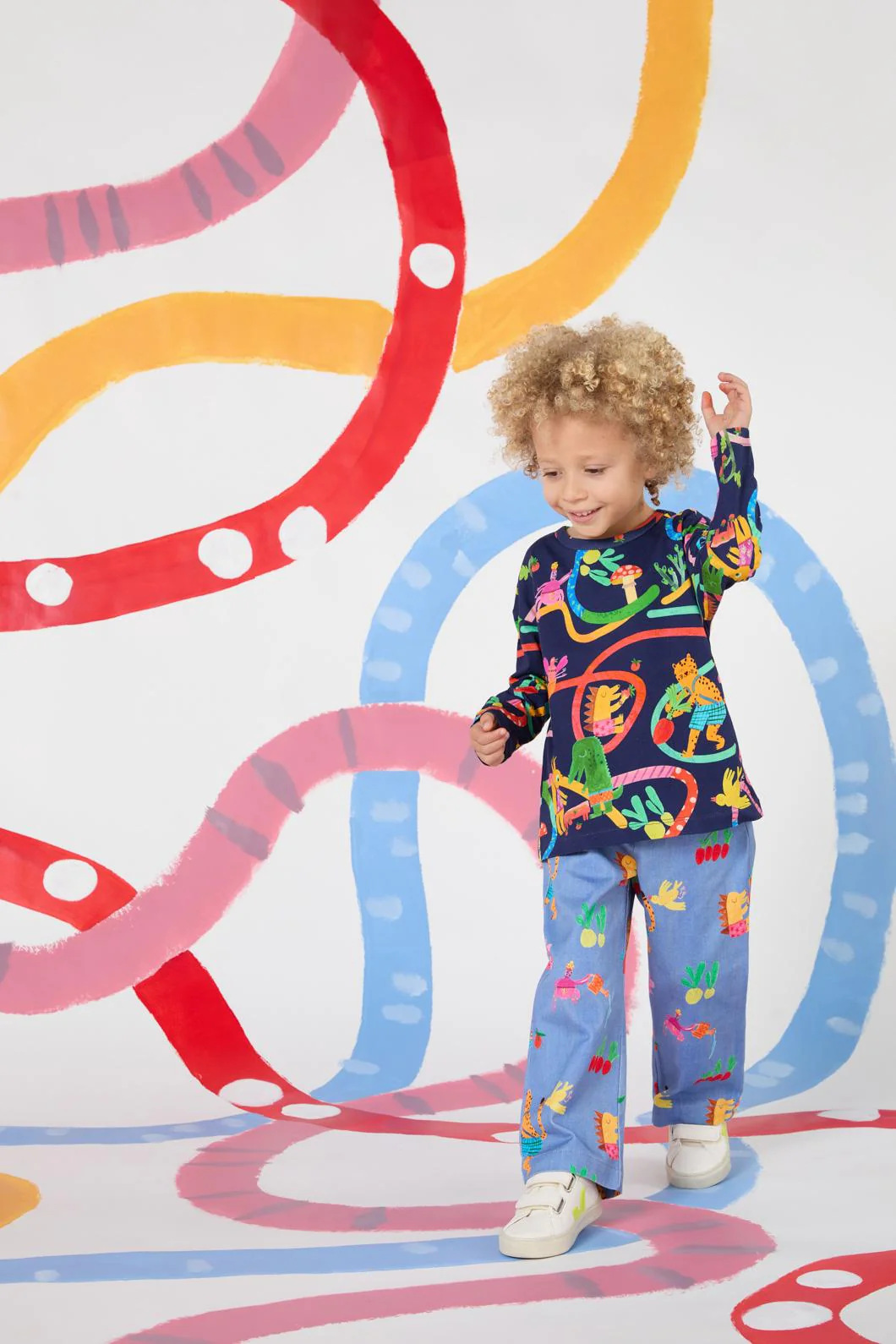 Riding Swirl Kids LS Tee