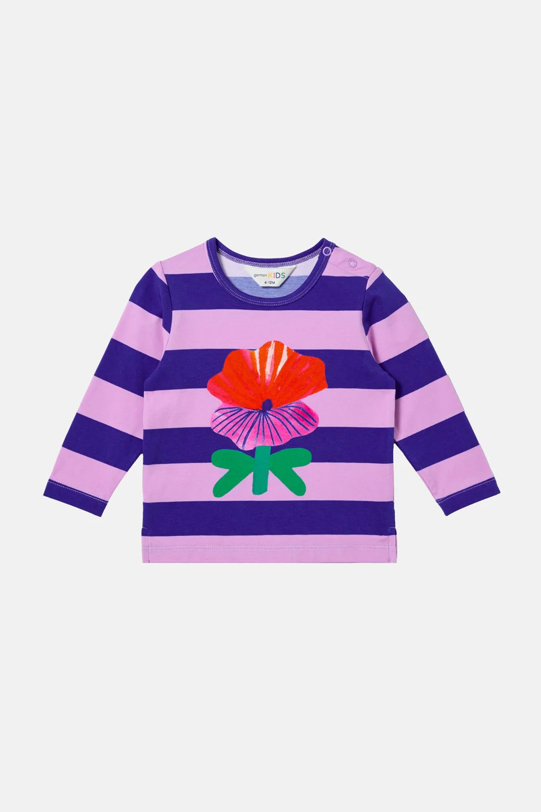 Wild Flower Stripe Baby Tee