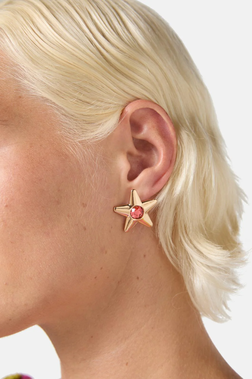 Pink Star Earring