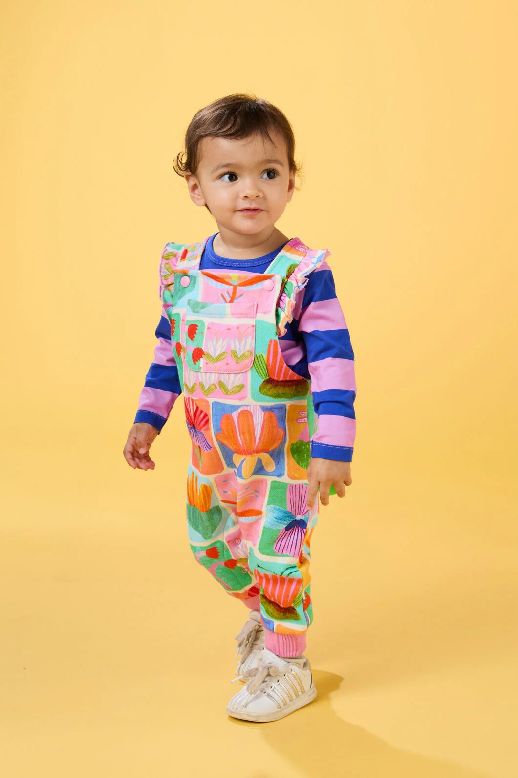 Wild Blooms Baby Overalls