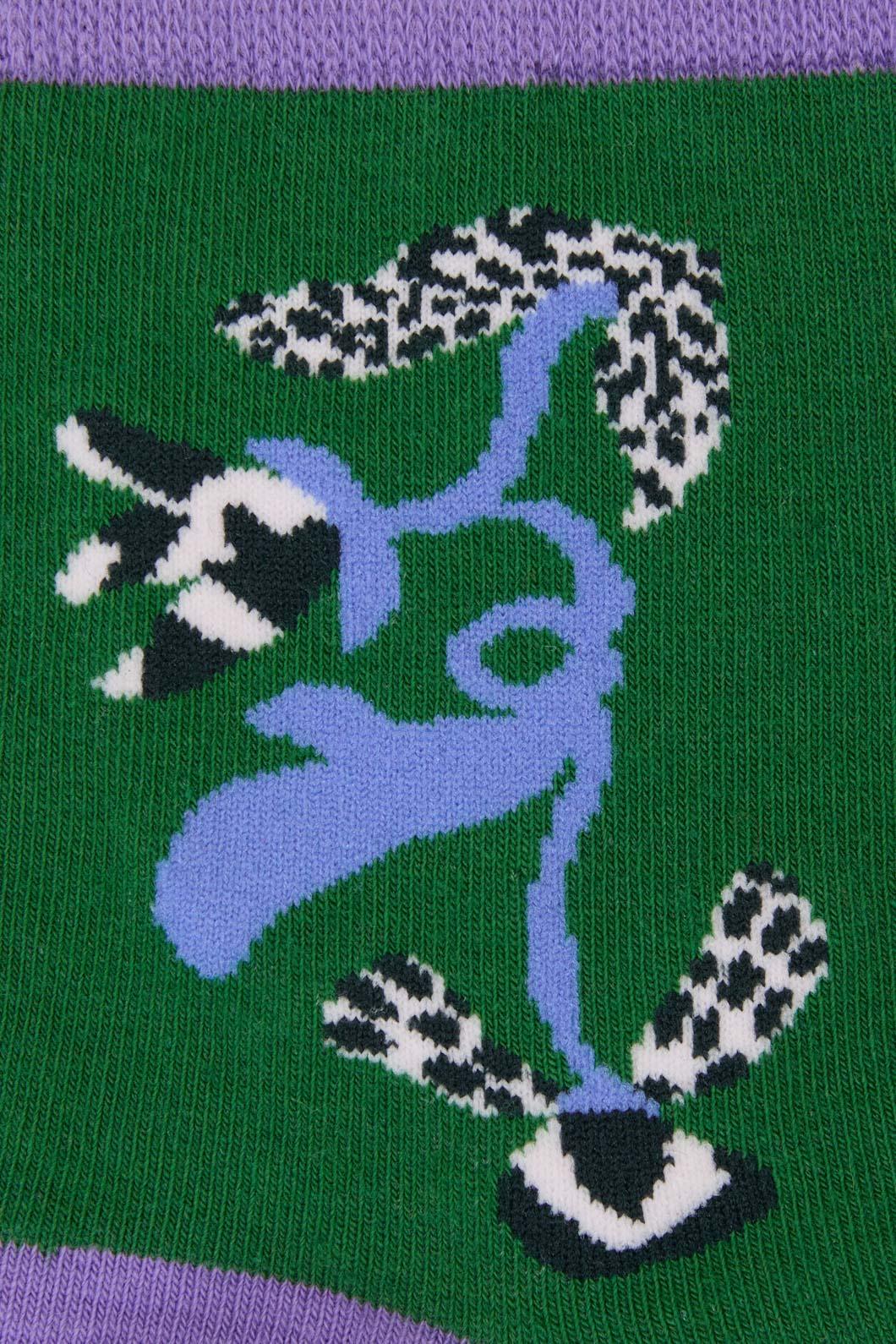 The Vines Green Mesh Sock