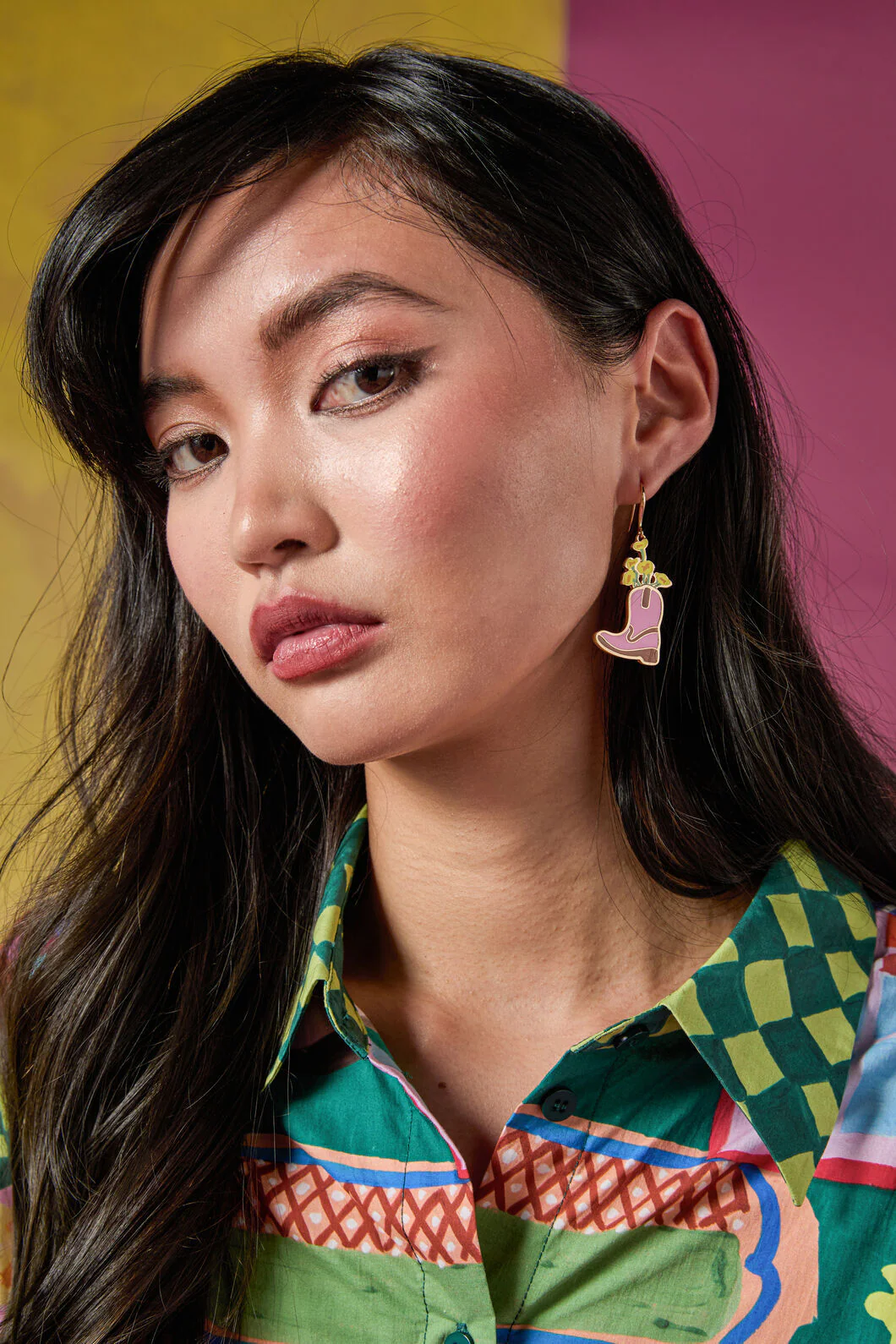 Windowsill Cowboy Boot Earring
