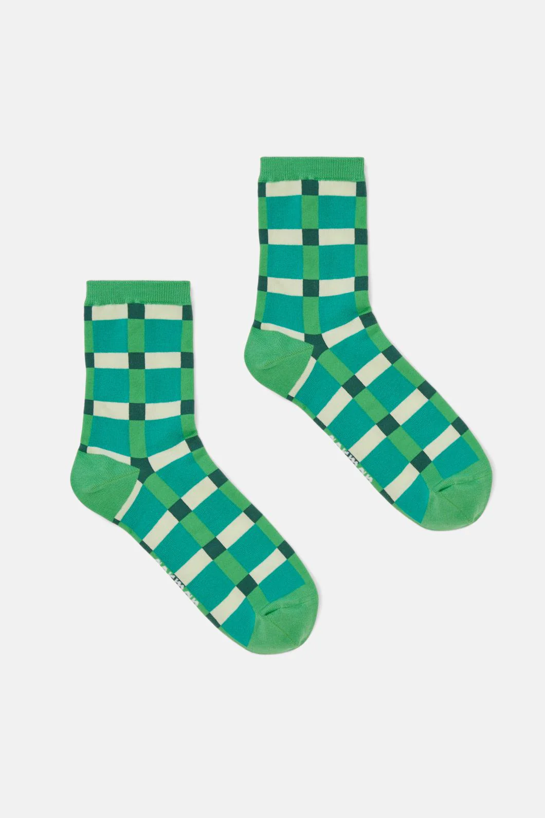 Green Gingham Sock
