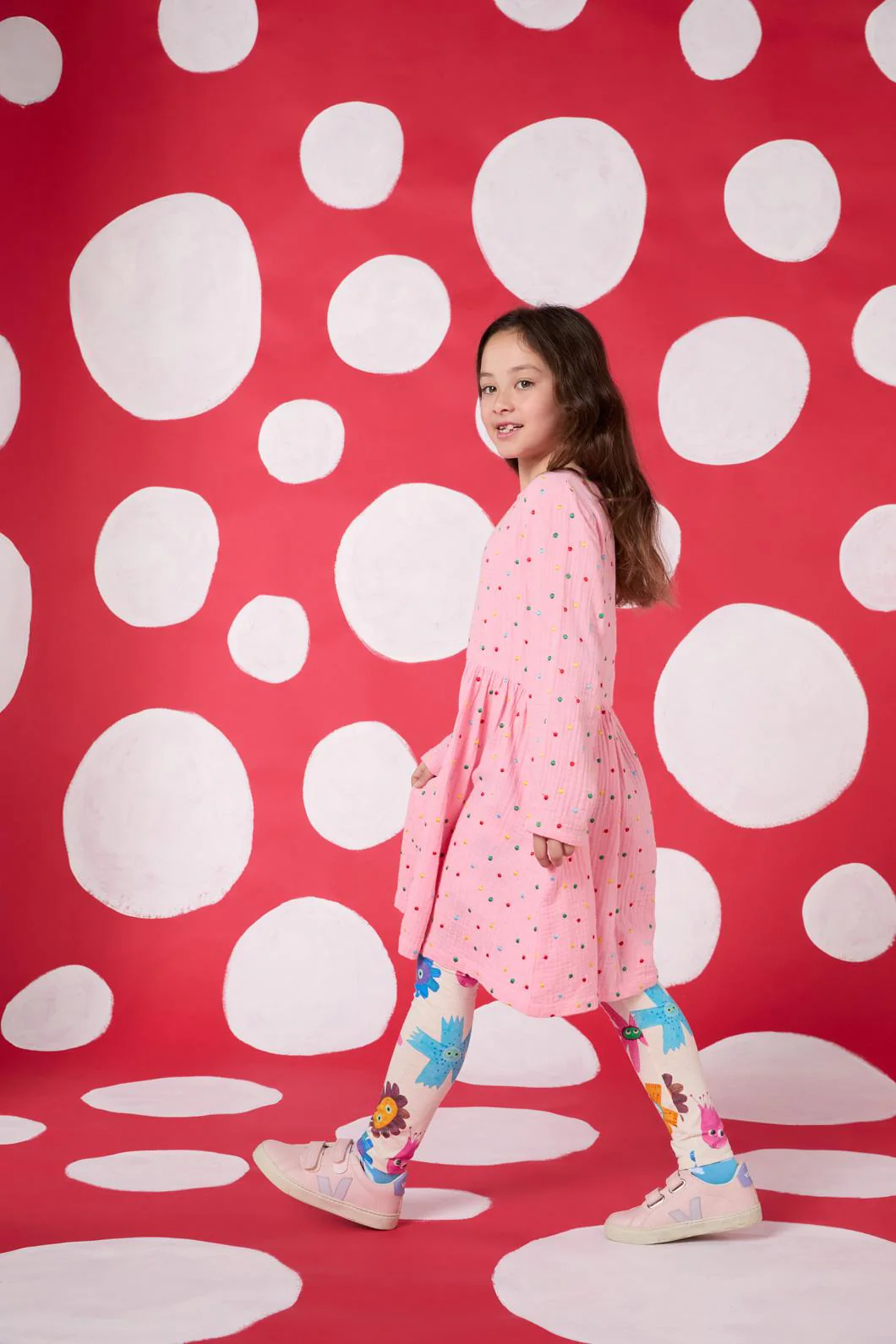 Emb Spot Kids Dress