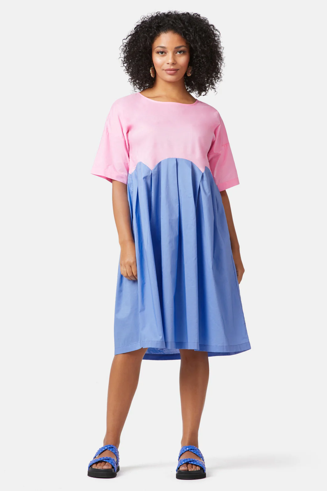 Spliced Scallop Dress