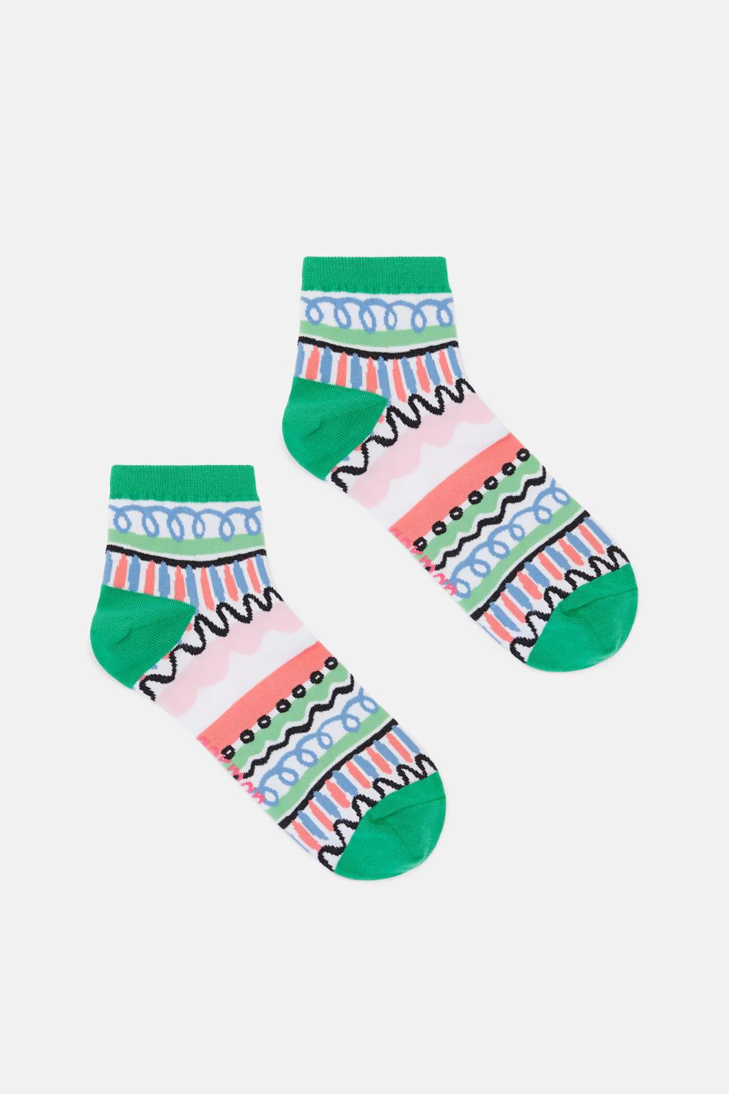 Plate Stripe Ankle Sock