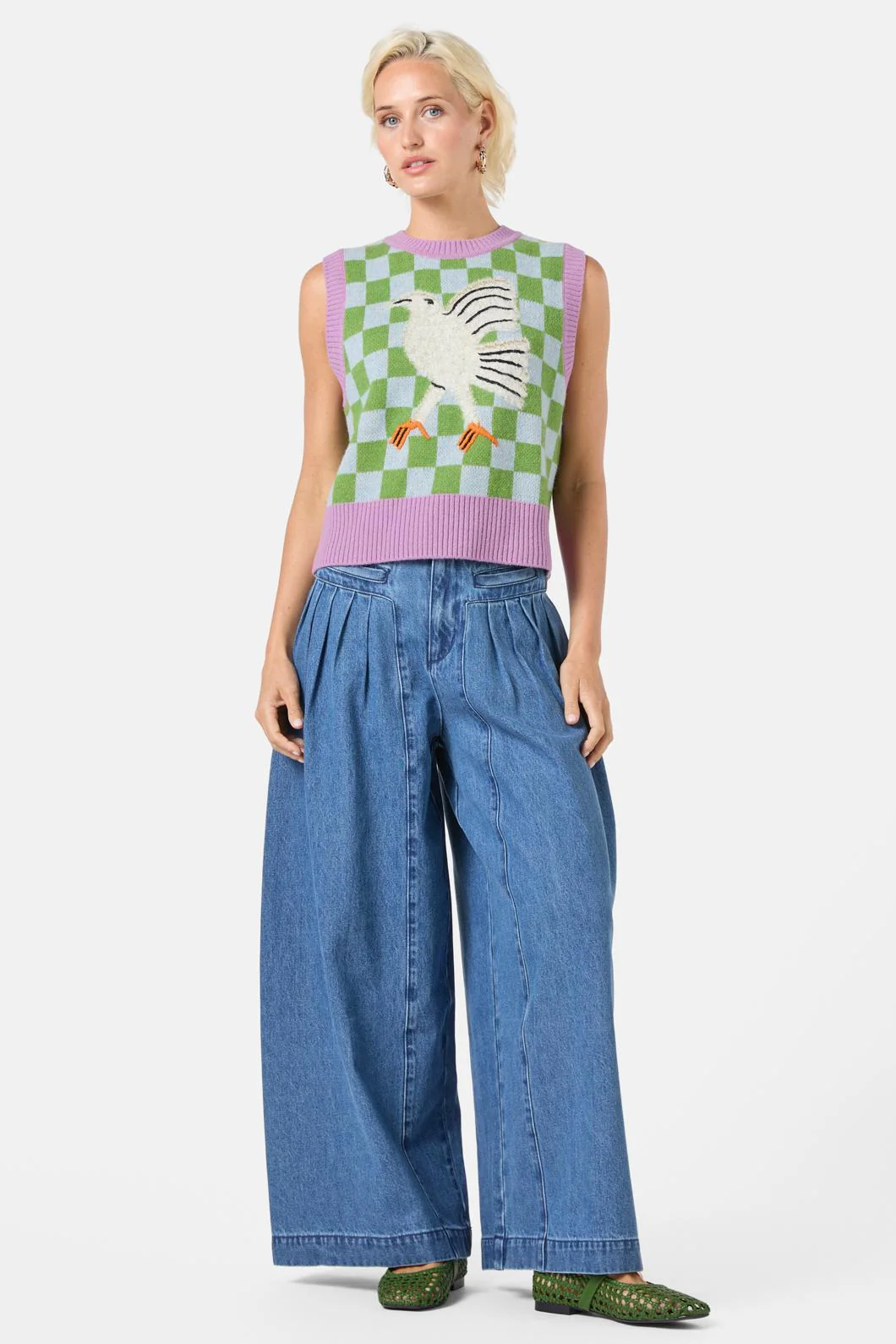 Fantasy Patchwork Knit Vest