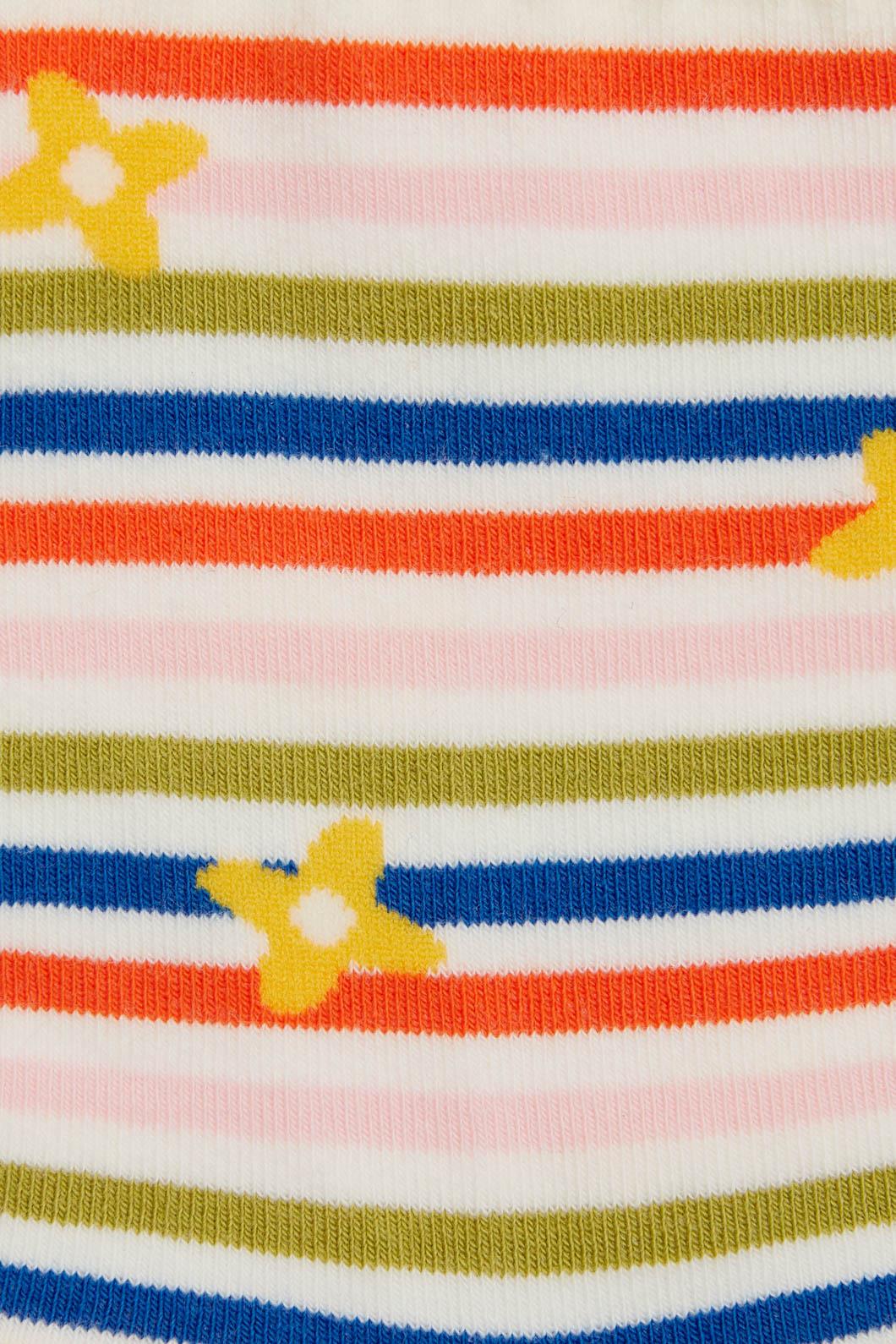 Flower Stripe Sock