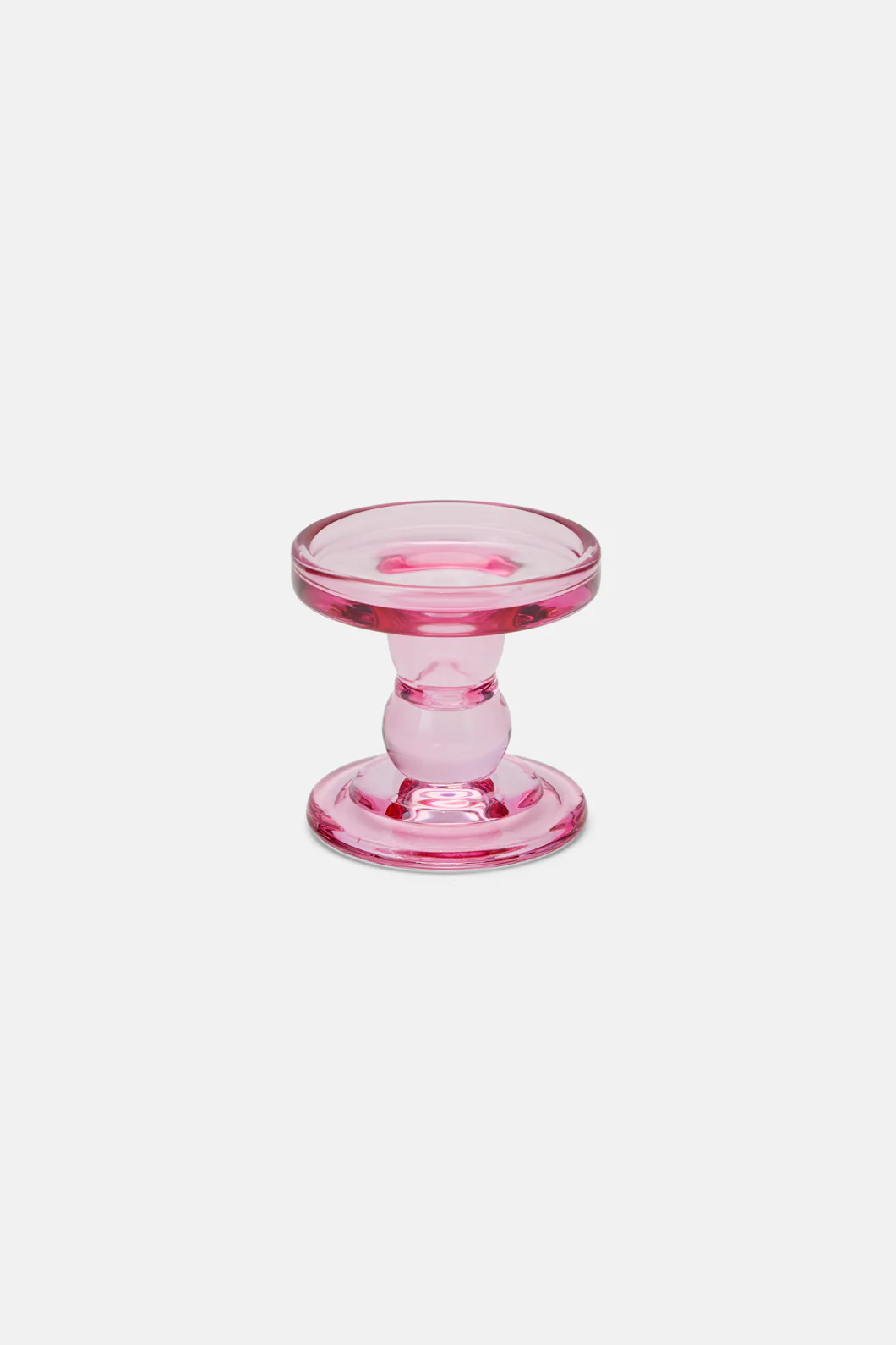 Red Glass Candle Hlr Sml