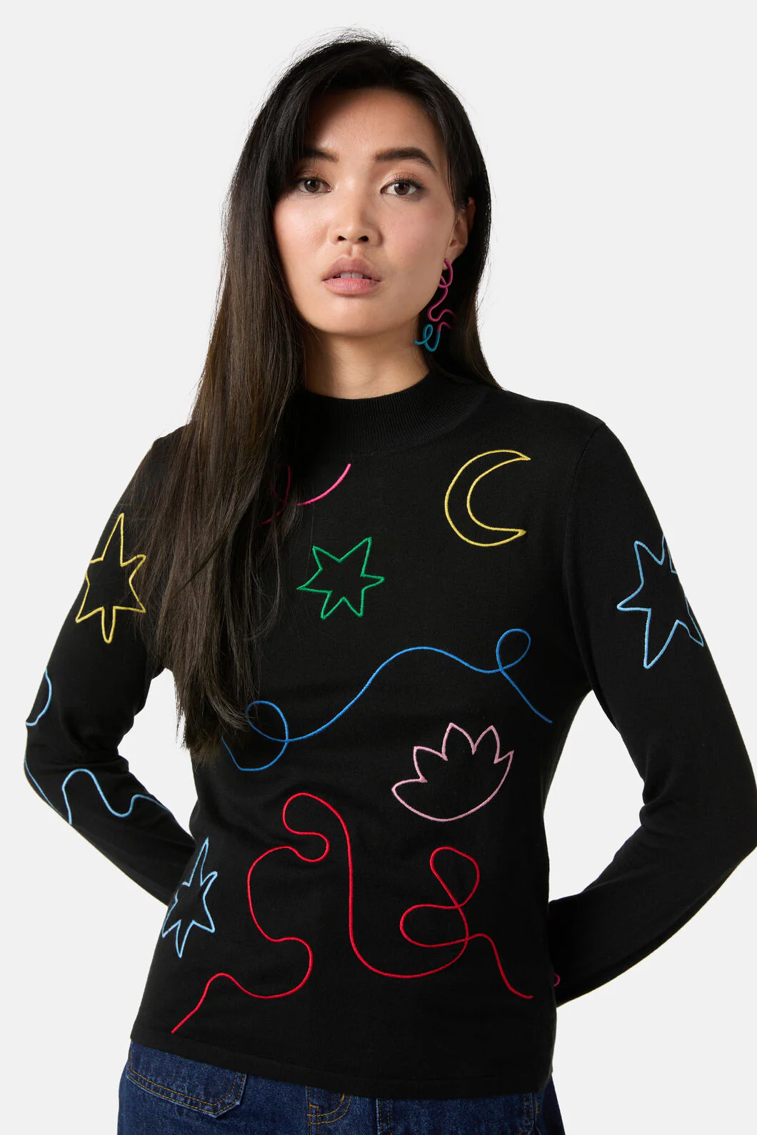 Desert Squiggle Knit Top