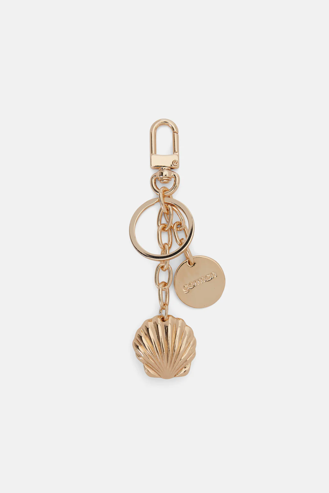 Gold Scallop Key Ring