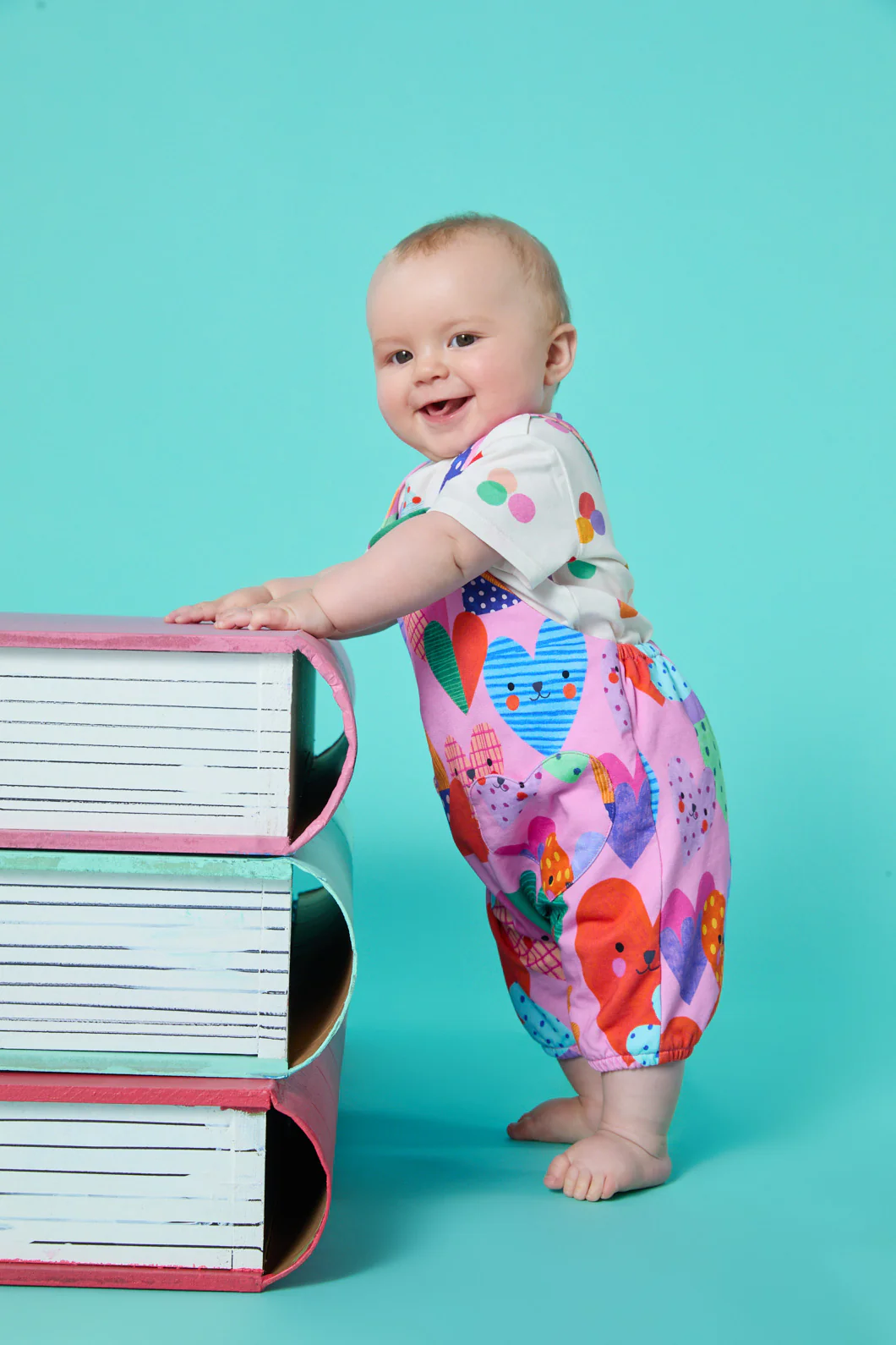 Hearts Baby Overalls