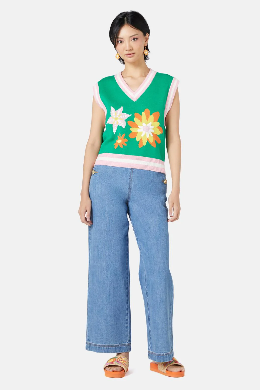 Wild Blossoms Knit Vest