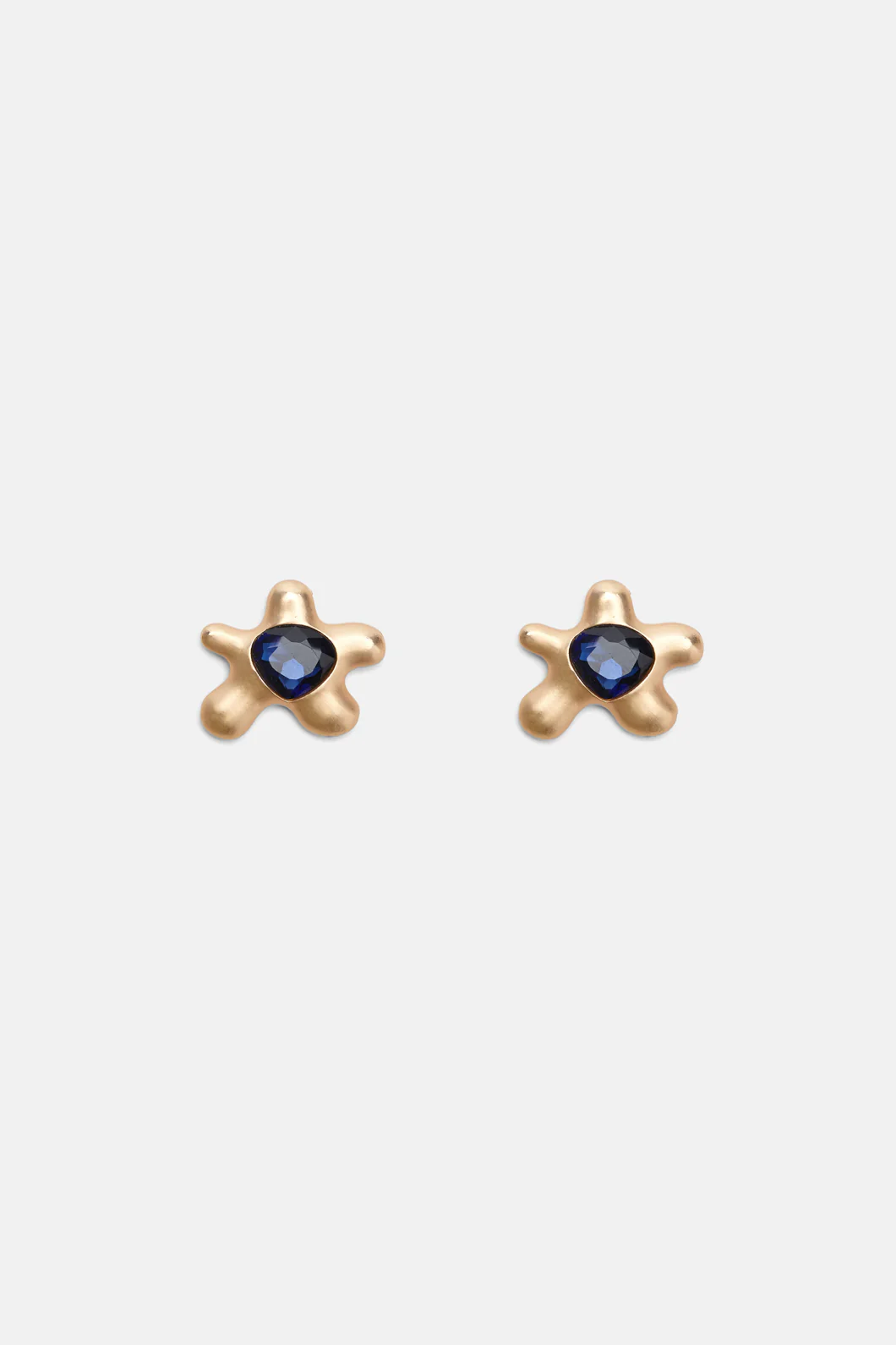 Satin Flower Diamonte Earrings