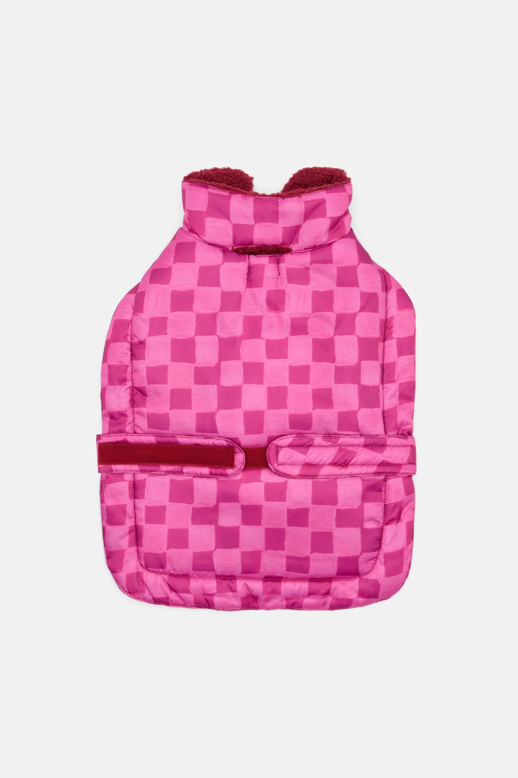Blush Grids Dog Puffer