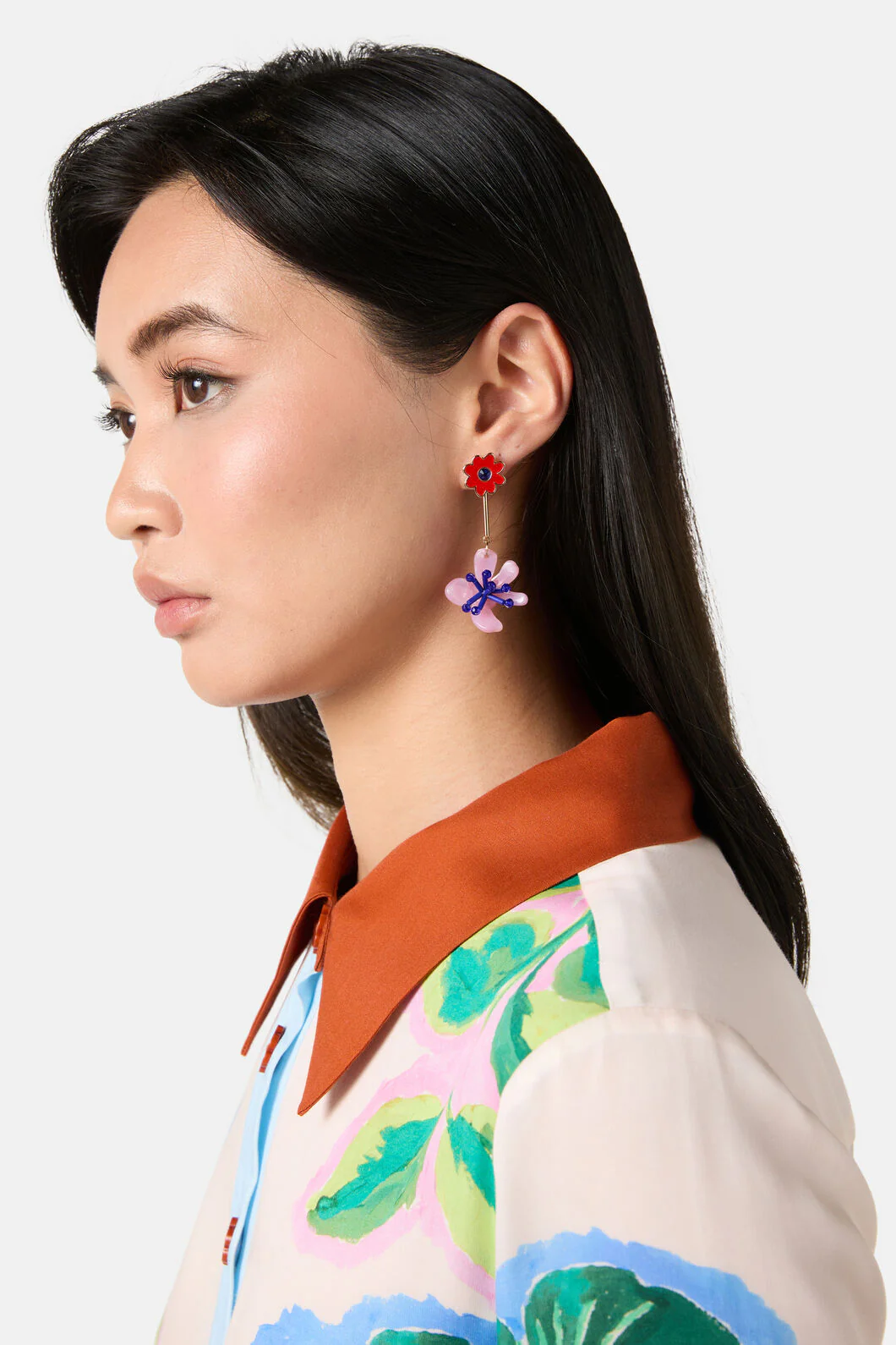 Windowsill Double Flower Earring