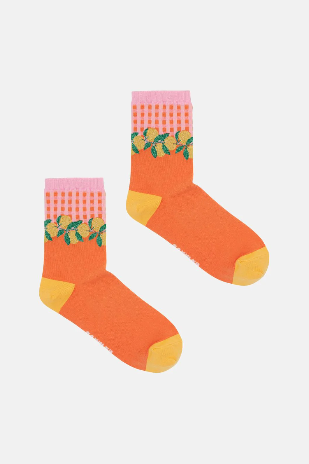 Gingham Oranges Socks