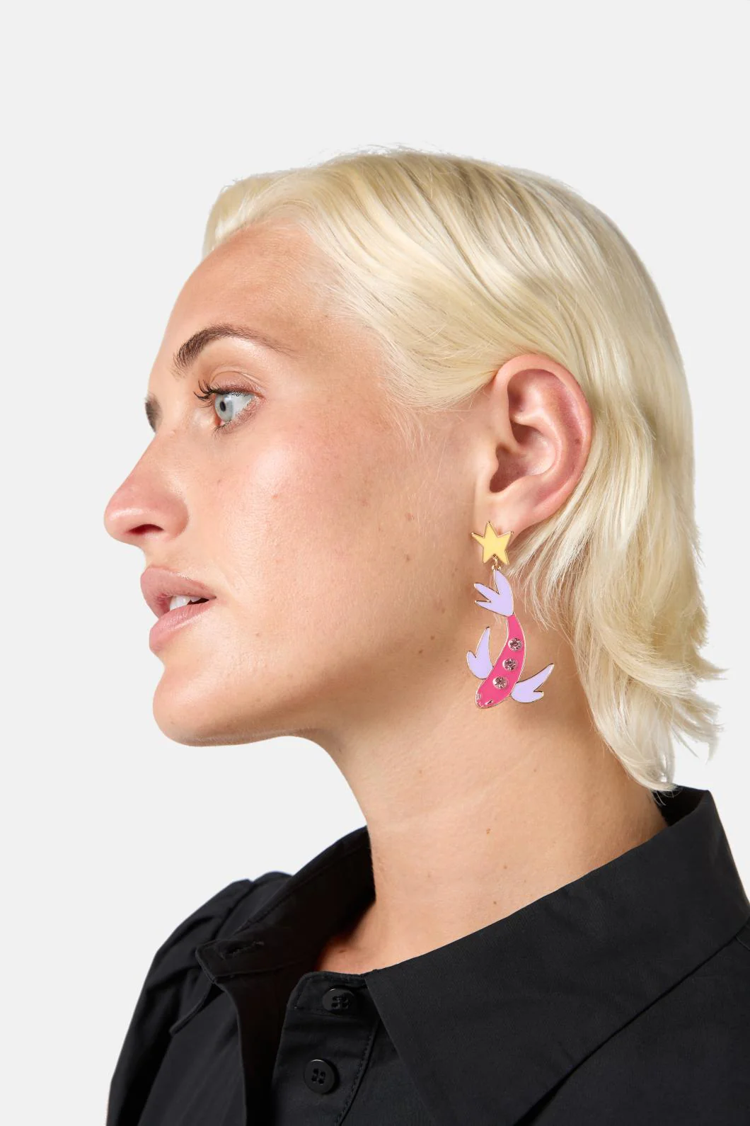 Sparkle Koy Fish Earring