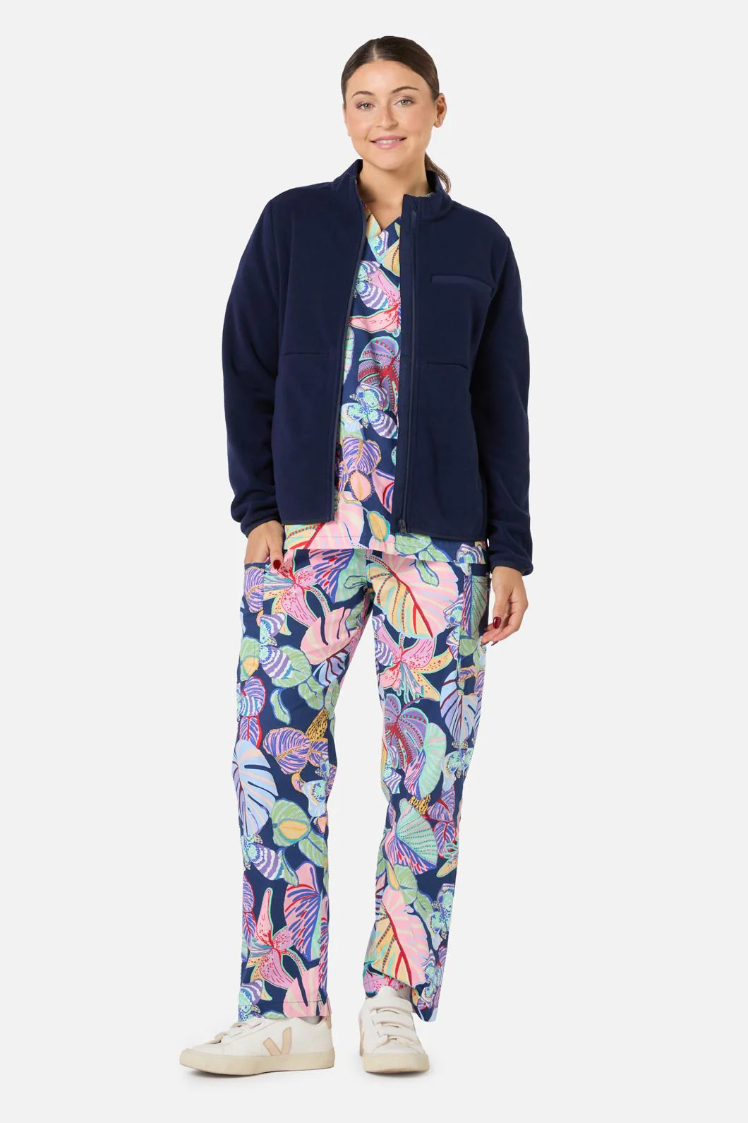 Scrubs Navy Micro Polar Fleece Jkt