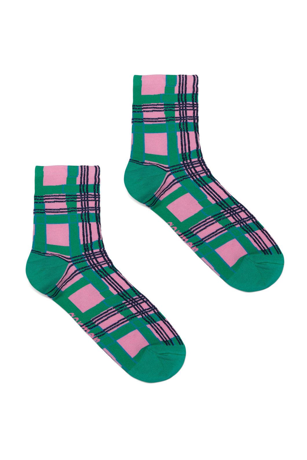 Pink Lake Check Sock