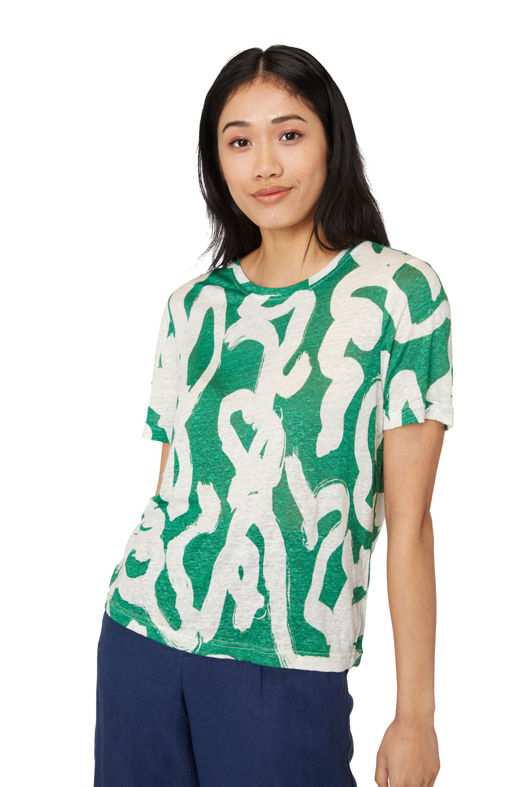 Sweeping Motion Linen Tee