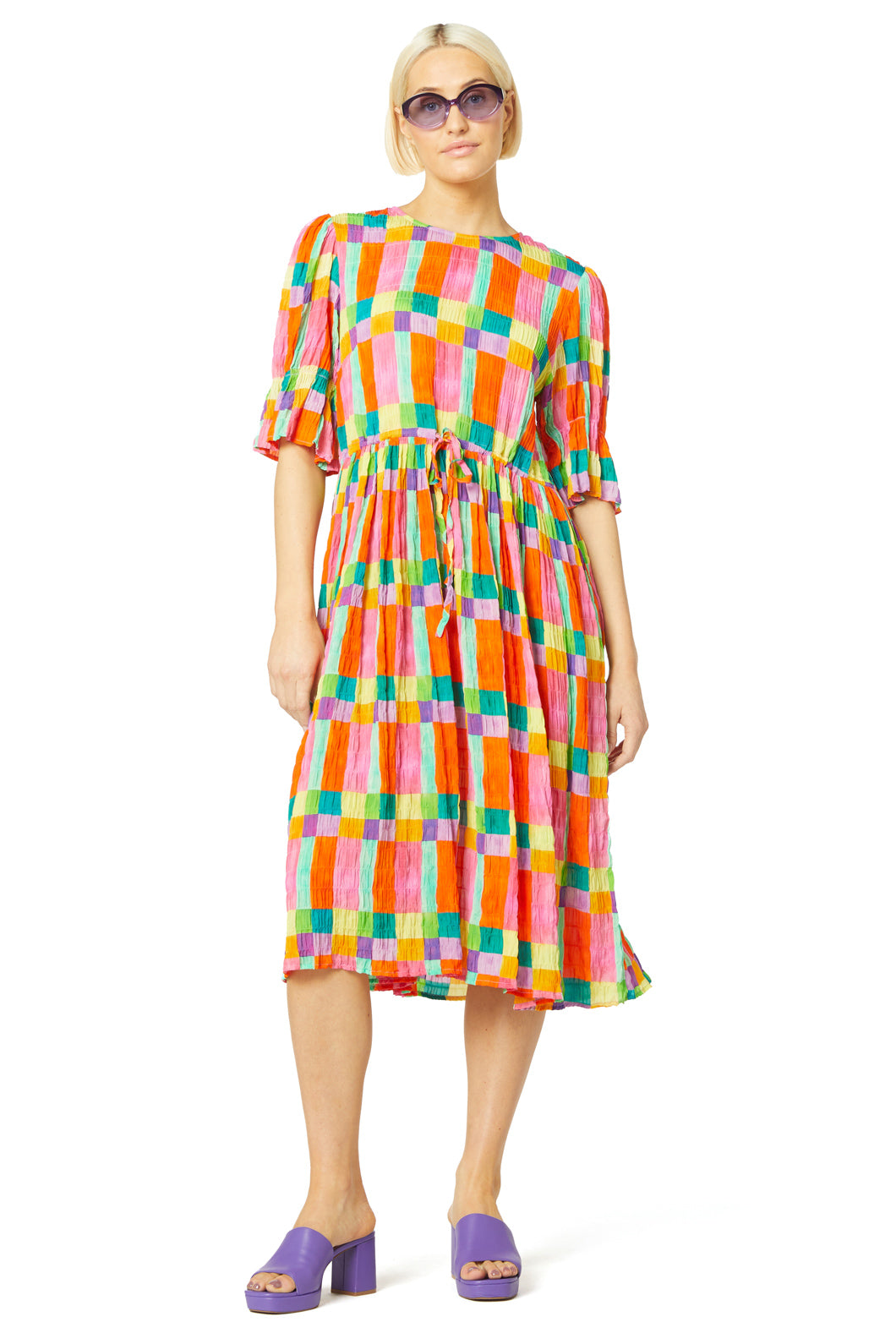 Picnic Check Long Dress