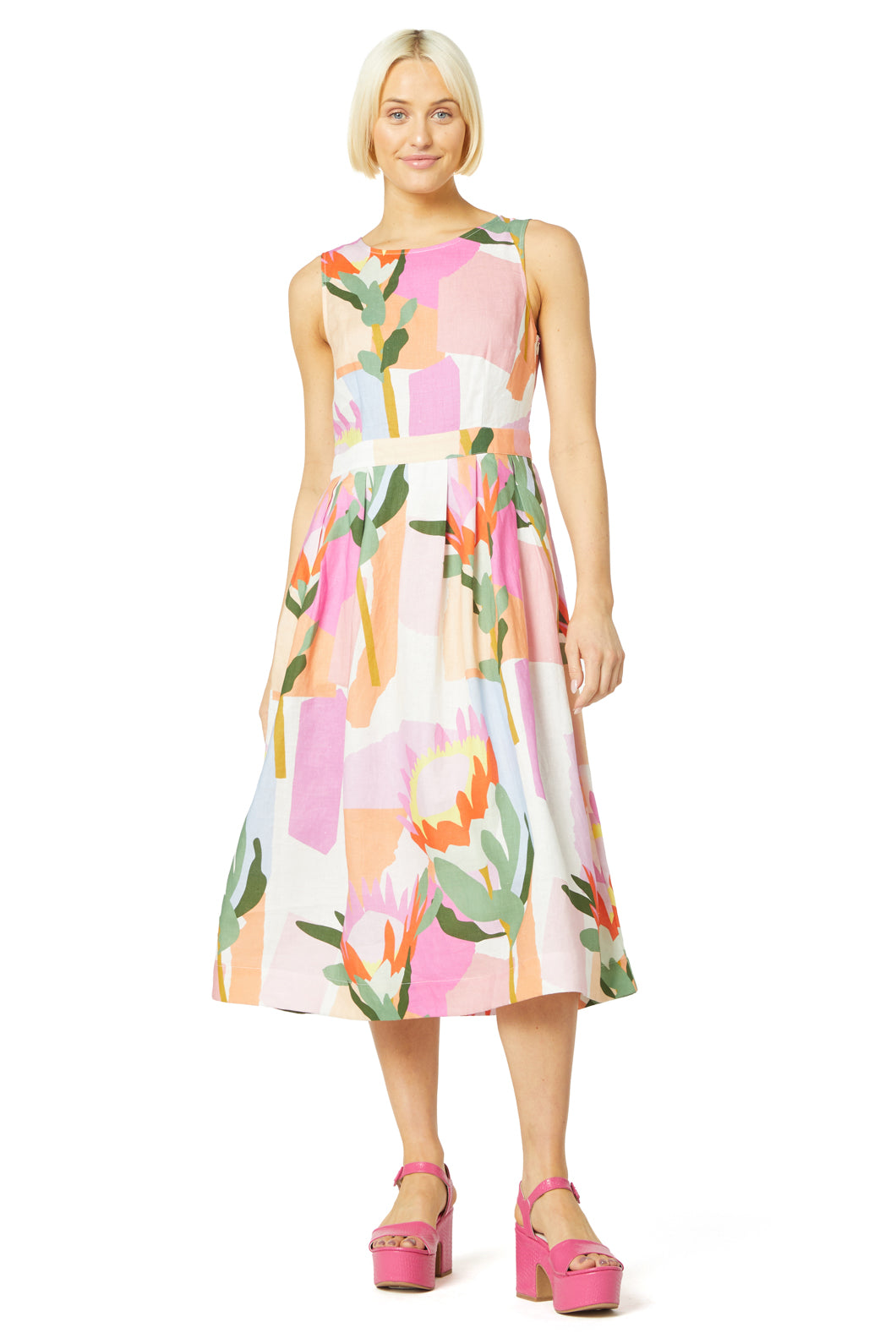 Protea Pleated Dress