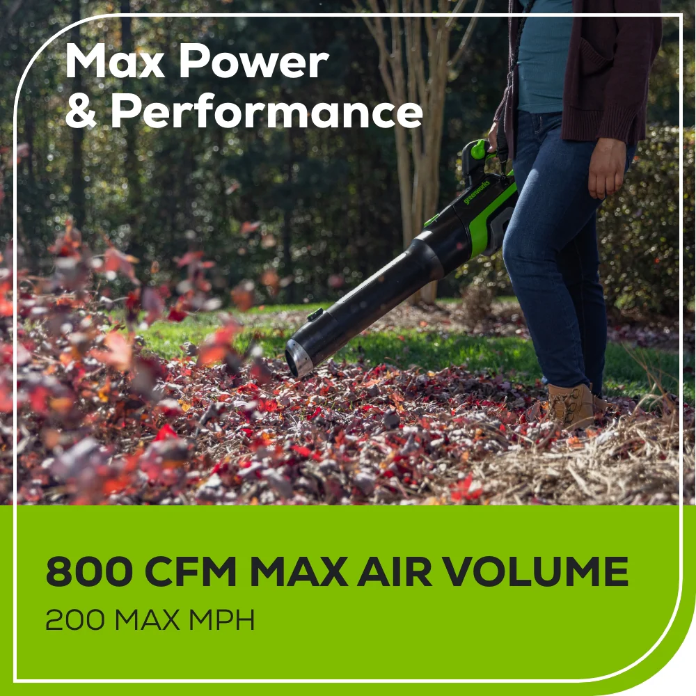 RENEWED 80V 800CFM Cordless Battery Leaf Blower w/ 4Ah Battery & Charger