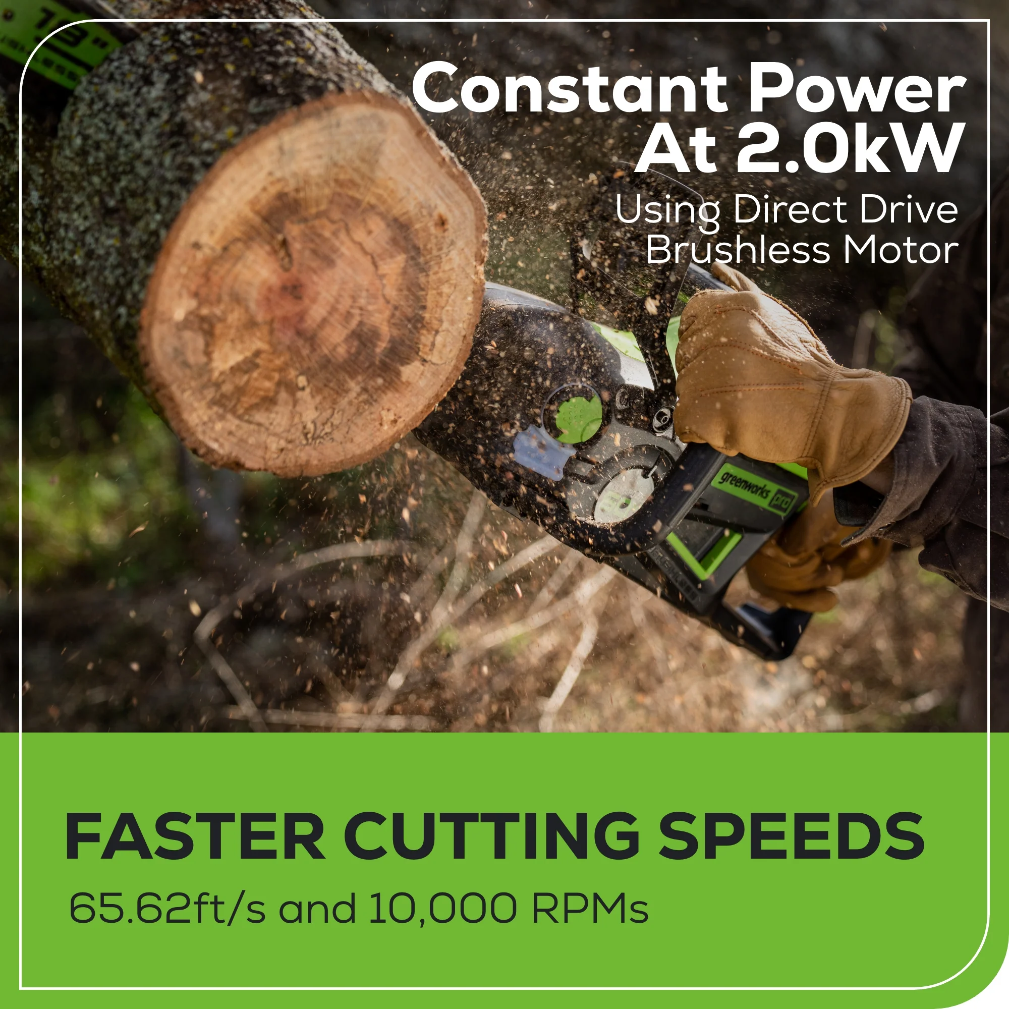 60V 18 Cordless Battery 2.0kW Chainsaw & 10 Pole Saw Combo Kit w/ 4.0Ah Battery & Charger