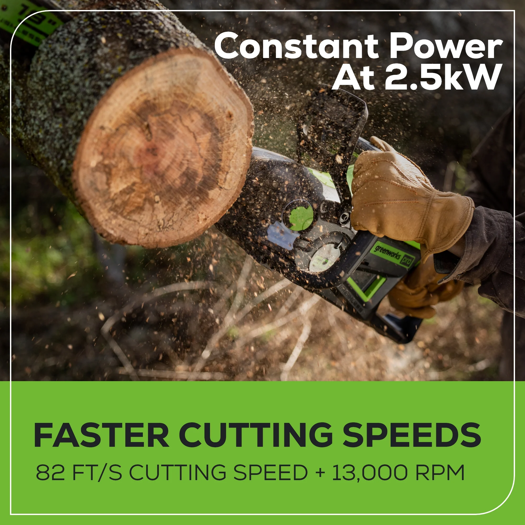 60V 18 Cordless Battery BL 2.5kW Chainsaw w/ 5.0Ah Battery & Rapid Charger
