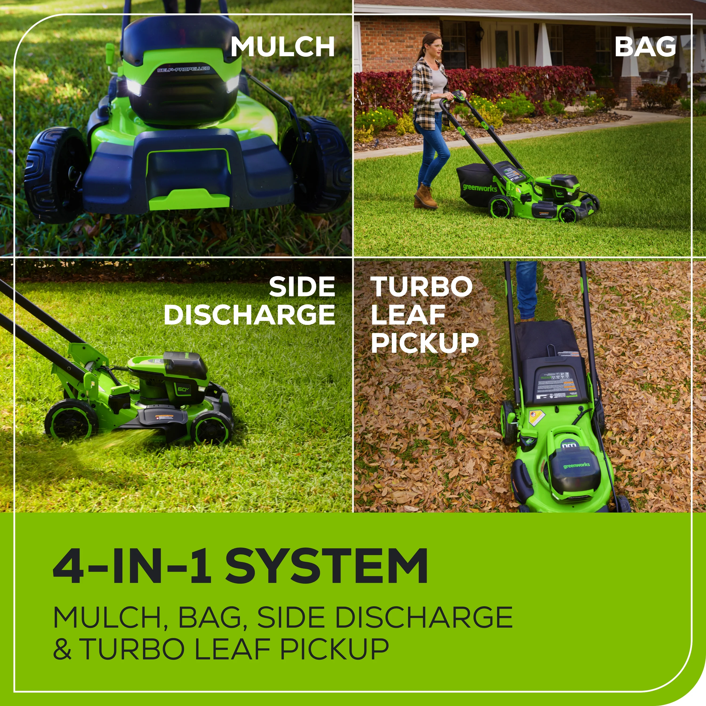 60V 22 Cordless Battery Self-Propelled Lawn Mower w/ 8.0Ah Battery & 6A Charger