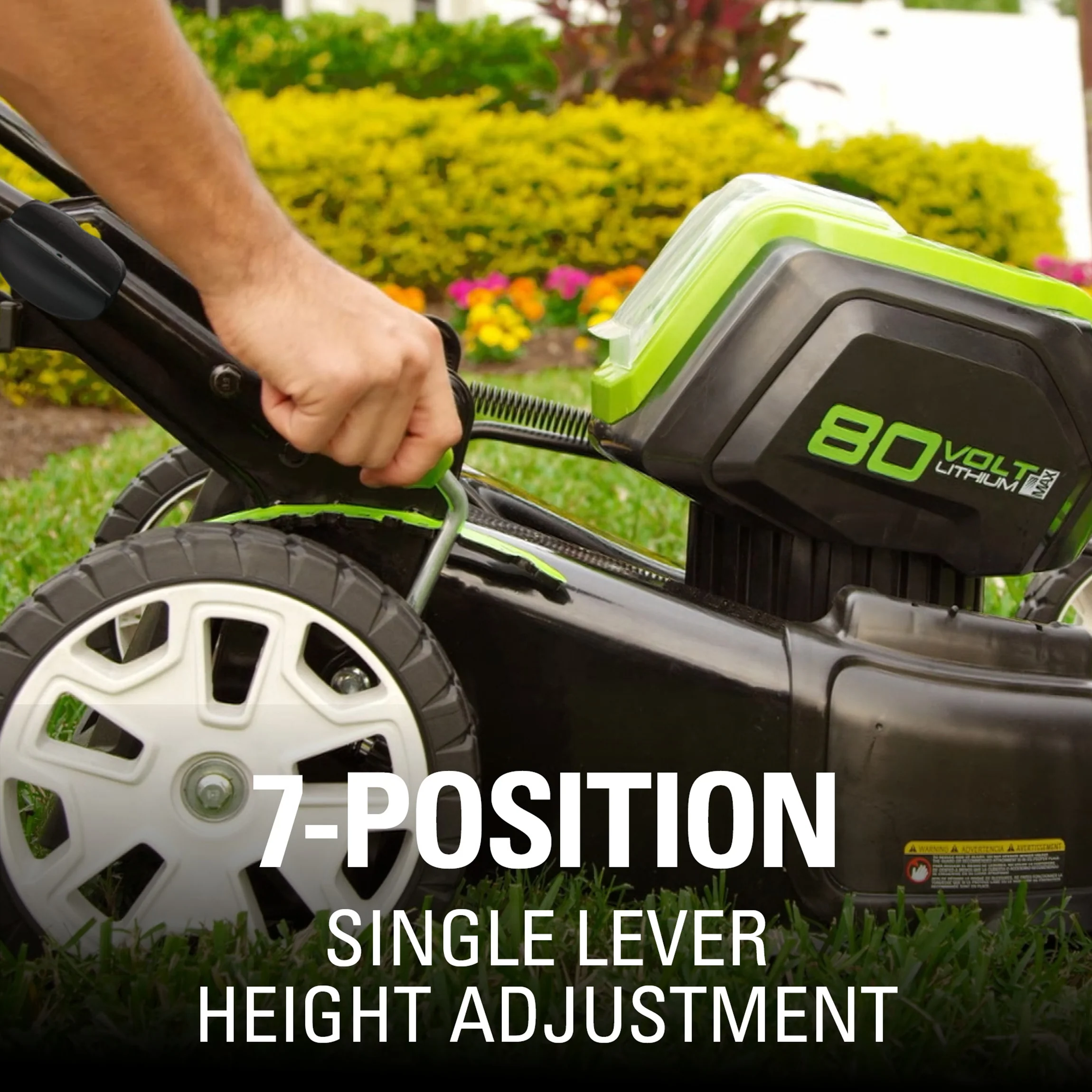 RENEWED 80V 21 Cordless Battery 3-in-1 Self-Propelled Lawn Mower w/ 5.0Ah Battery & Charger