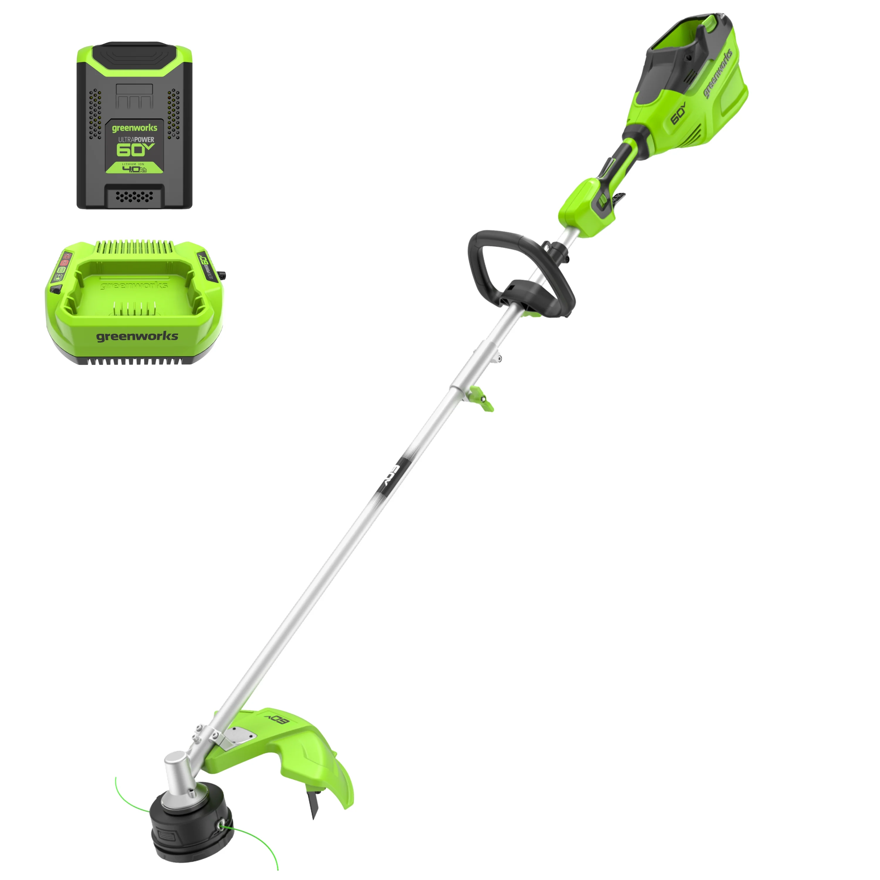 60V 16 Cordless Battery String Trimmer(Attachment Capable) w/ 4Ah Battery and 3A Charger