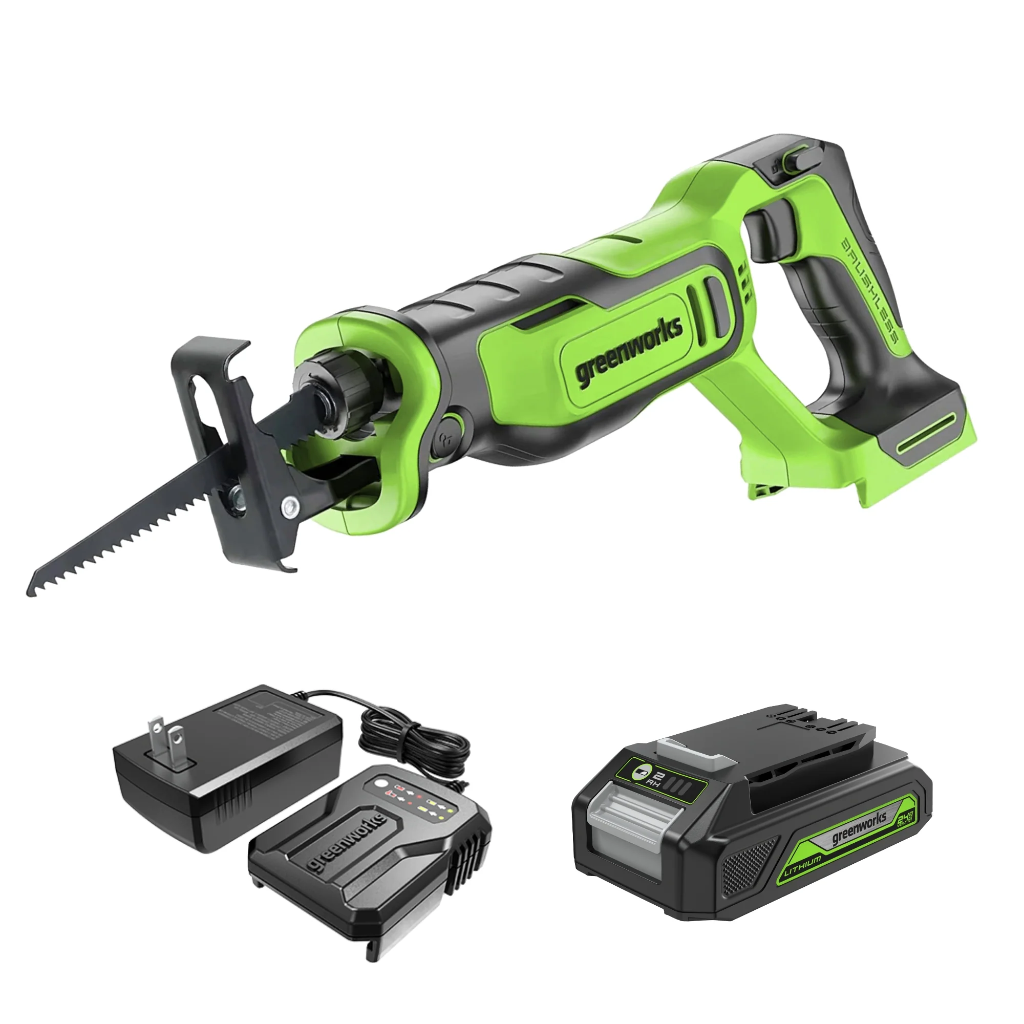 24V 6 Reciprocating Saw w/ 2.0Ah Battery & Charger