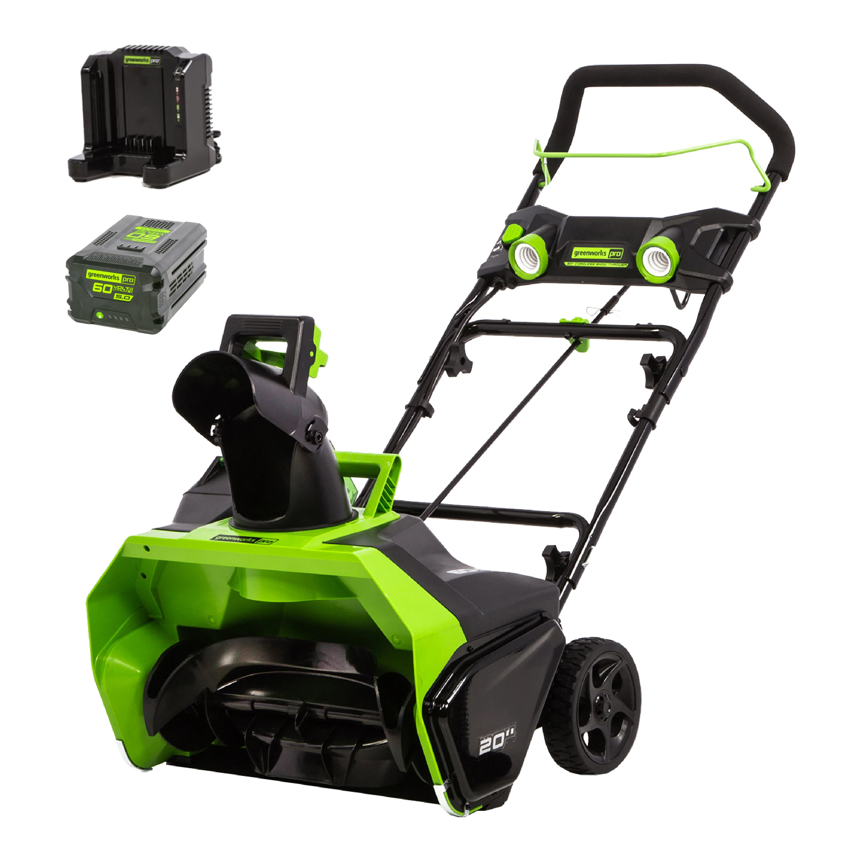 60V 20 Cordless Battery Single-Stage Snow Blower w/ 5.0Ah Battery & Charger