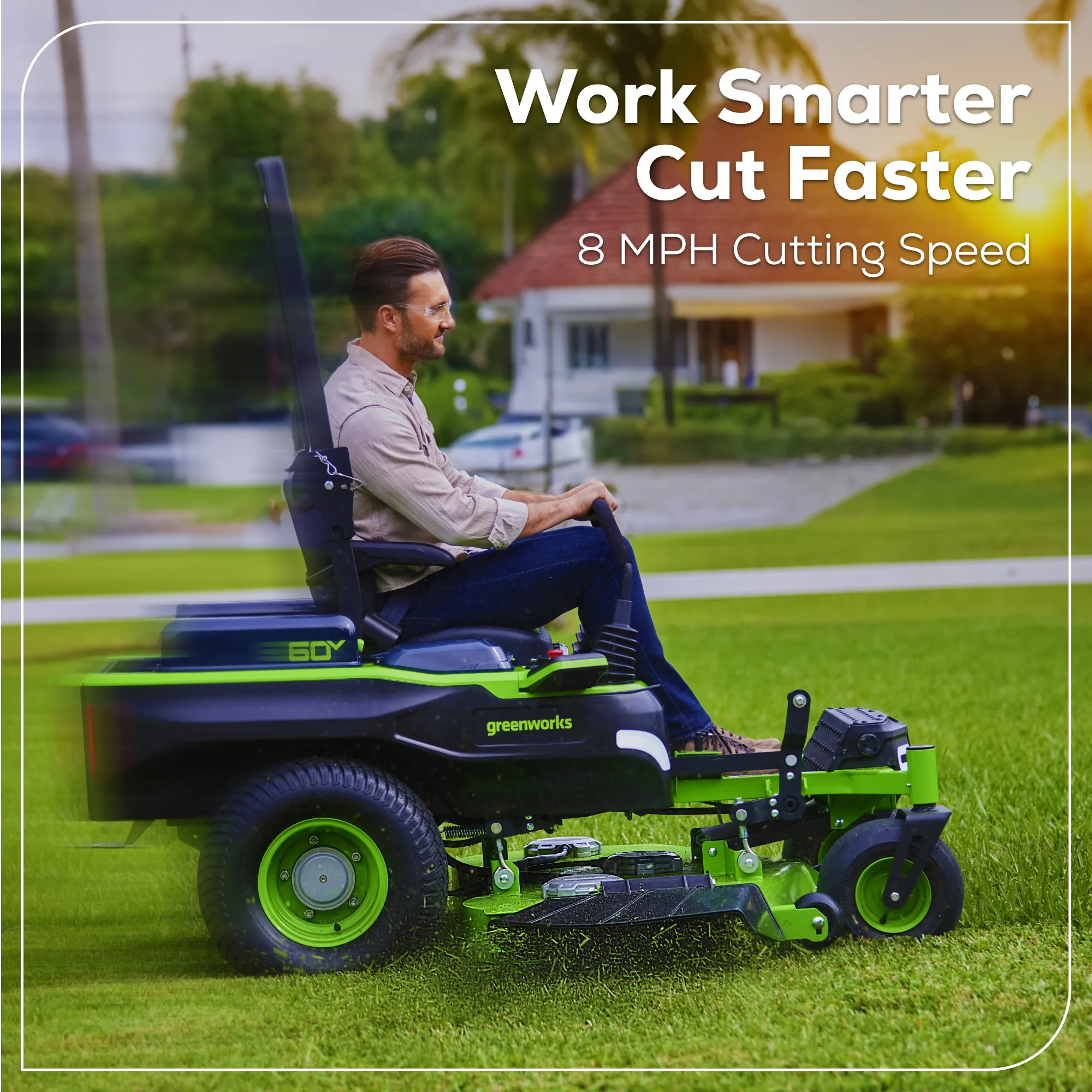 60V 54 MaximusZ Zero Turn Riding Mower with (2) 20.0 Ah, (2) 8.0 Ah & (2) 4.0 Ah Batteries and 1.5kW Charger