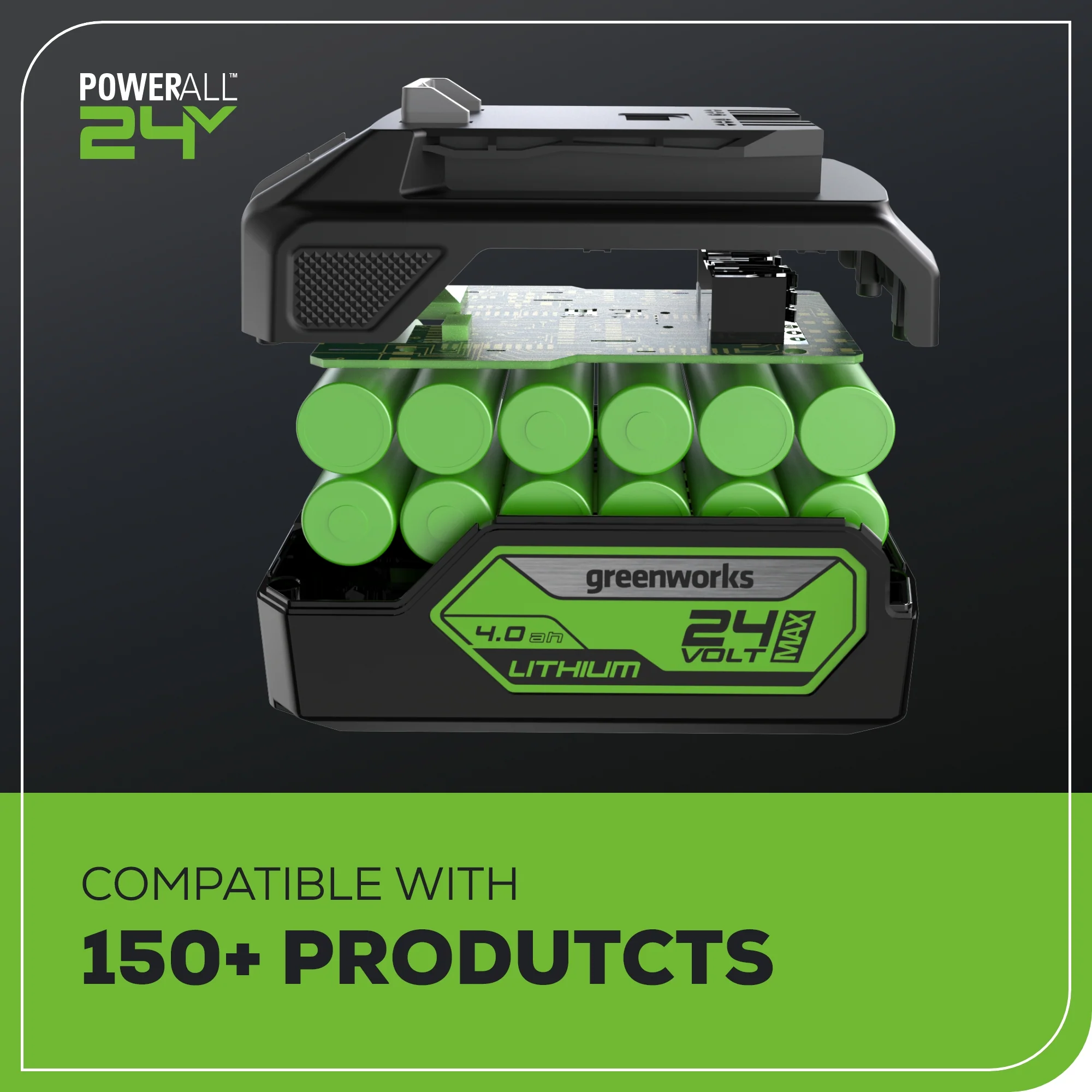 24V 1/2 Cordless Battery Impact Wrench Kit w/ 4.0Ah Battery & Charger